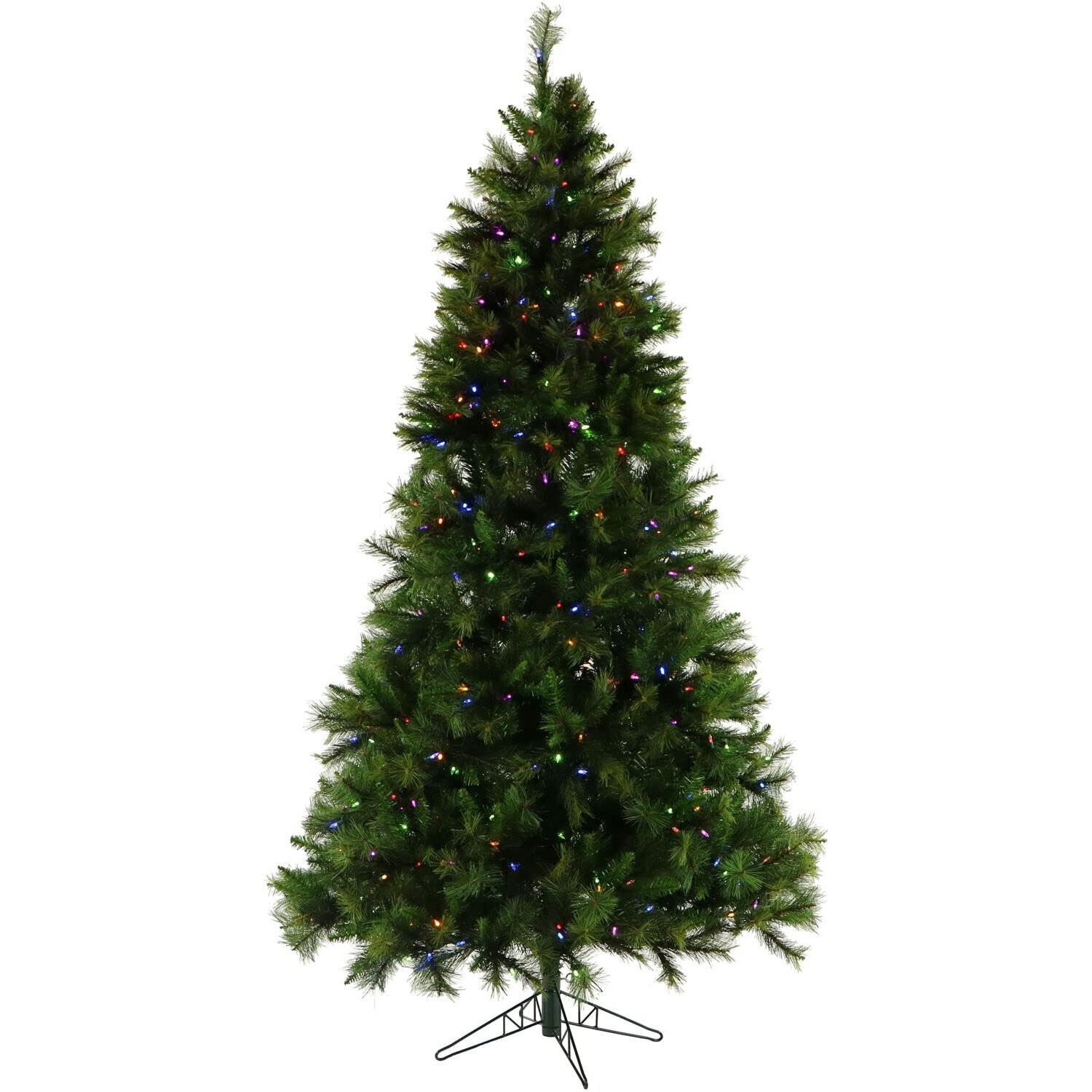 Christmas Time 7.5' Penn Pine, Green Tree, Mlti LED Lght, EZ Cnct,Remote