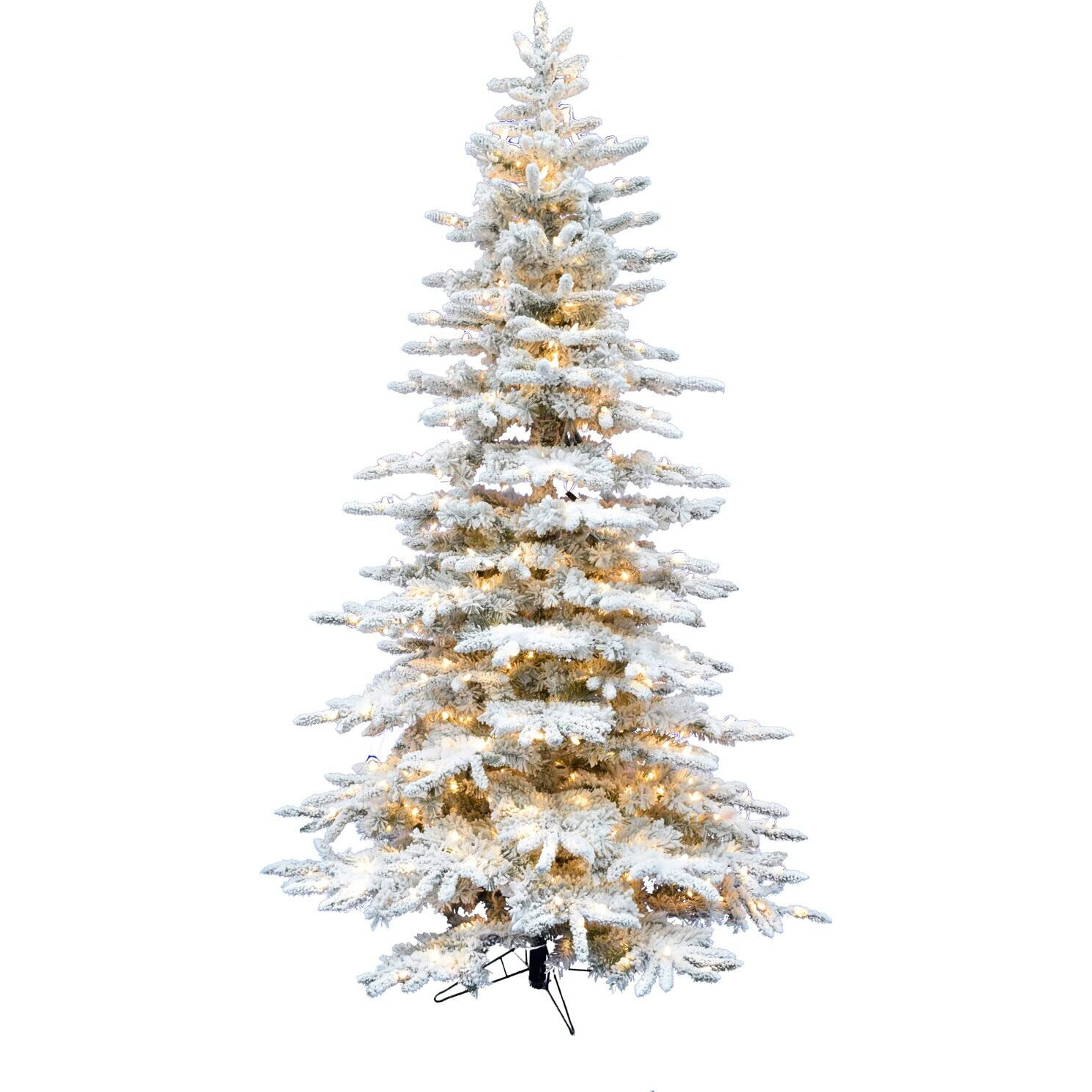 CT 6.5' White Pine, Snowy Tree, Smart Lights, EZ Connect
