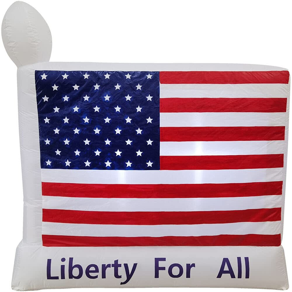 6FT Americana Flag &quotLiberty for All" Inflatable with Lights