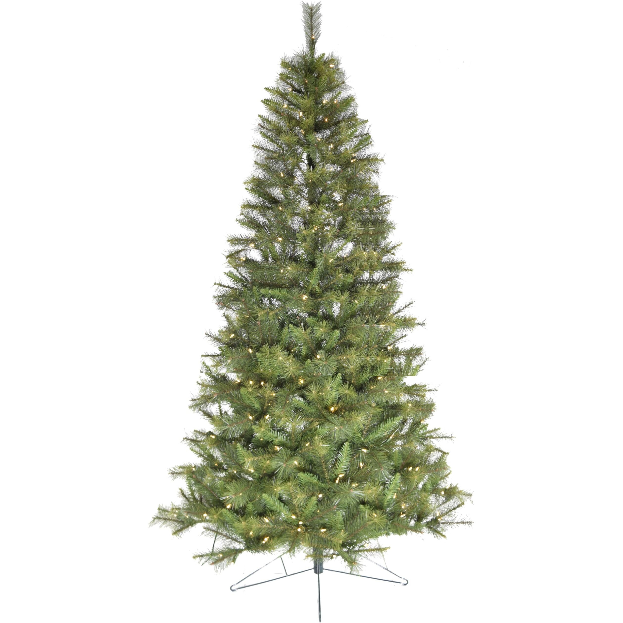 CT 6.5' Wall/Half Christmas Tree, Warm White LED Lights