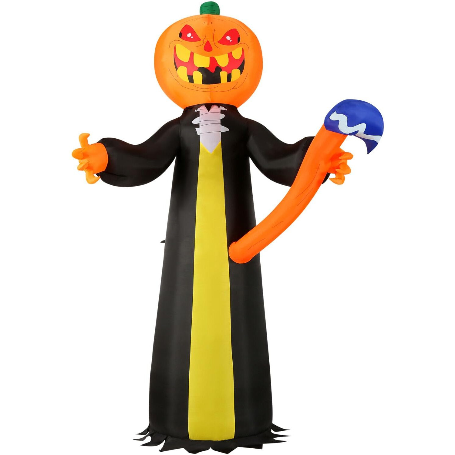 10ft Inflatable Jack O Lantern Reaper with Lights
