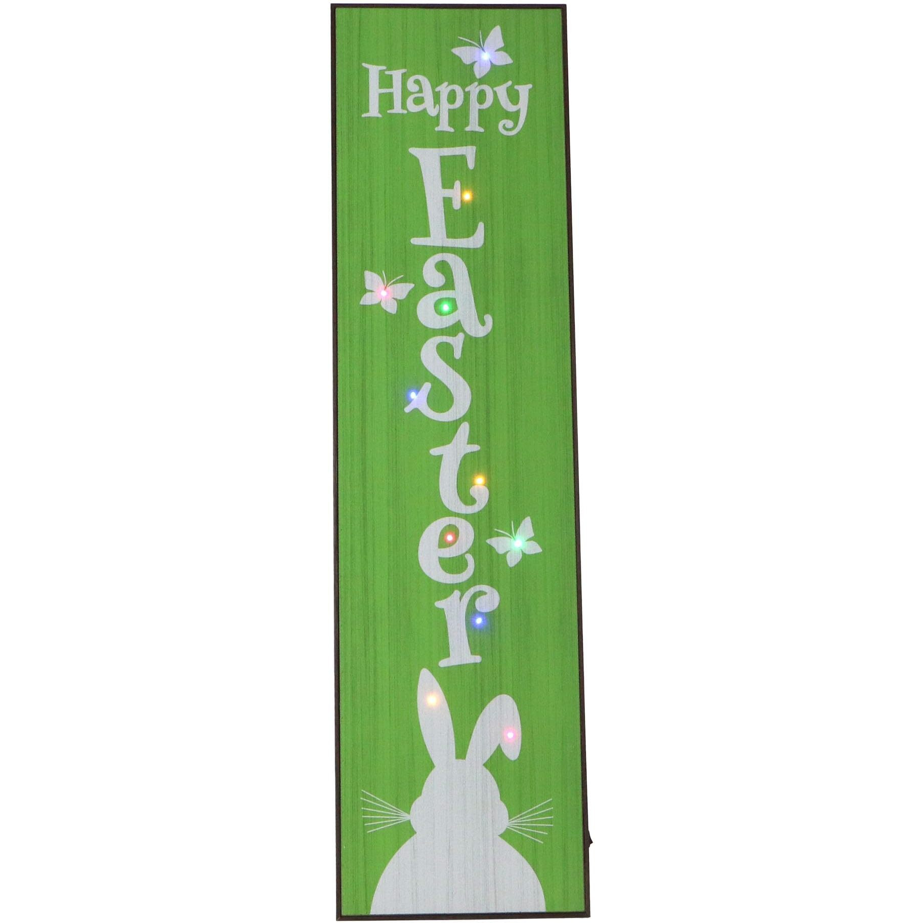 HAPPY EASTER 45" Porch Leaner with LED
