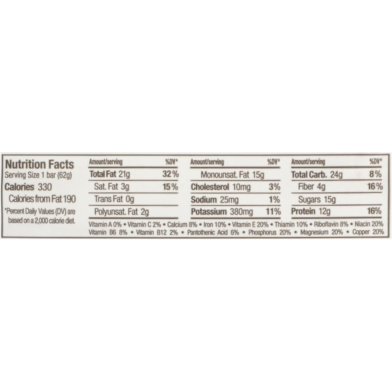 Perfect Bar - Bar Chocolate Hazelnut - Case Of 8 - 2.2 Oz