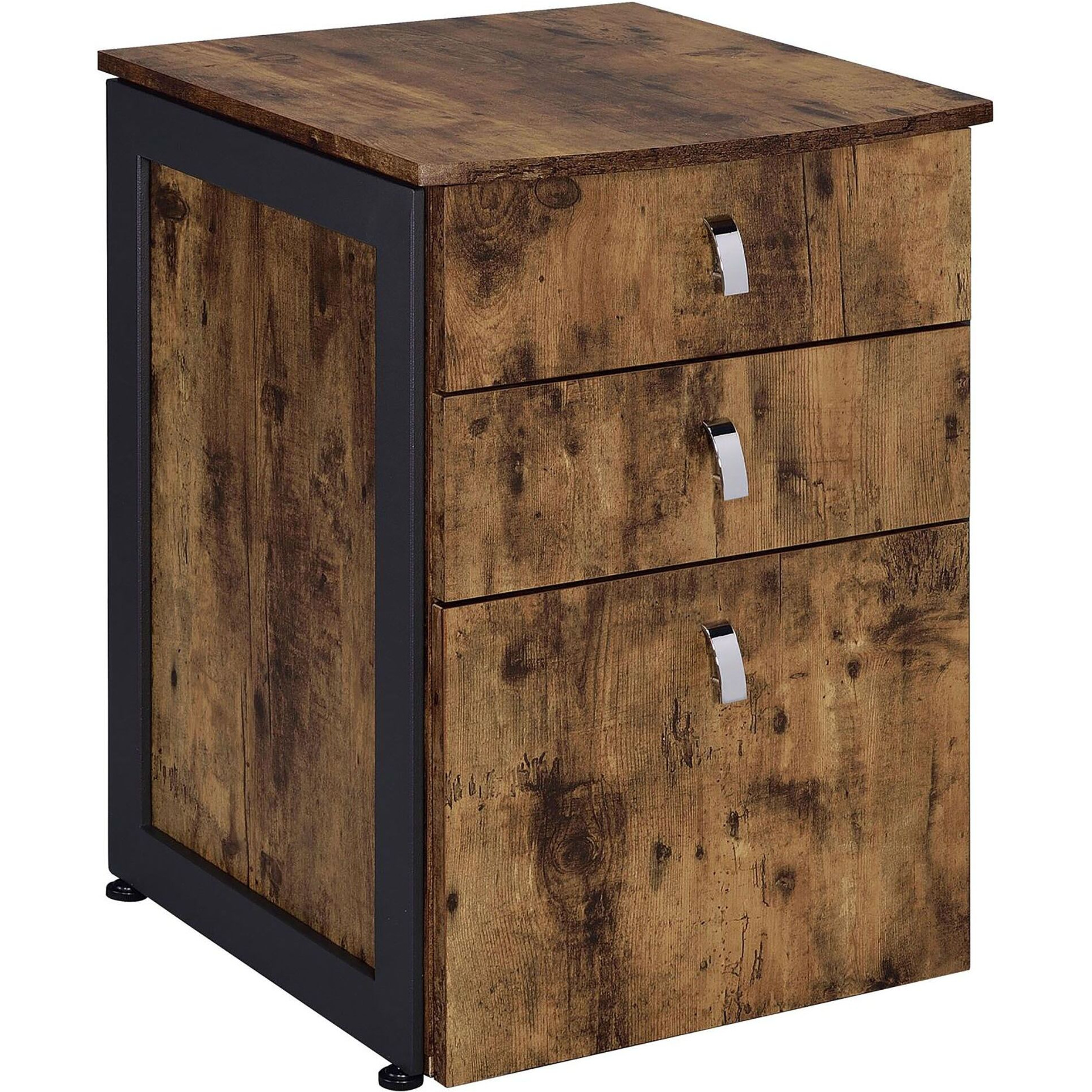 Antique Nutmeg 3-drawer File Cabinet