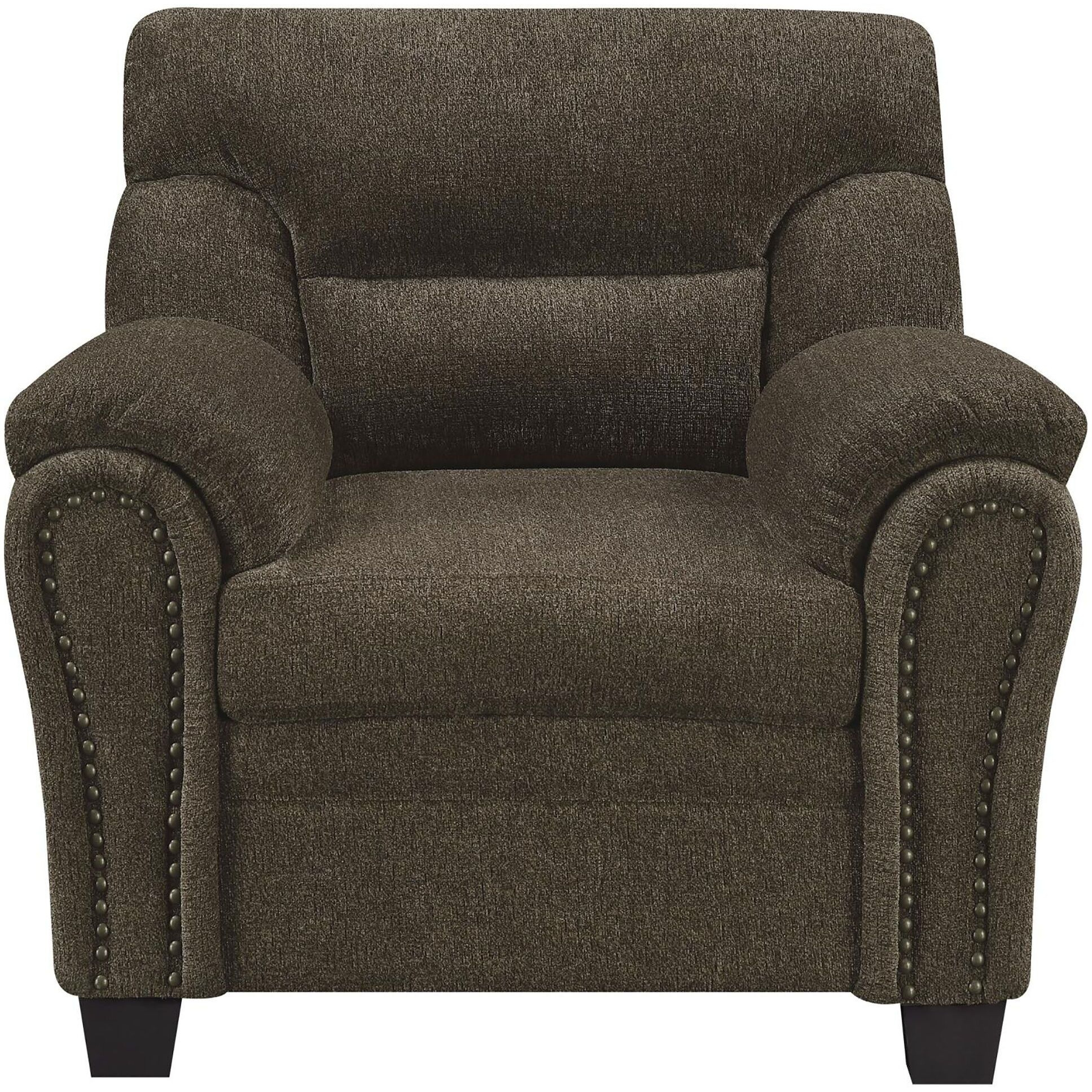 Brown Pillow Top Arm Chair
