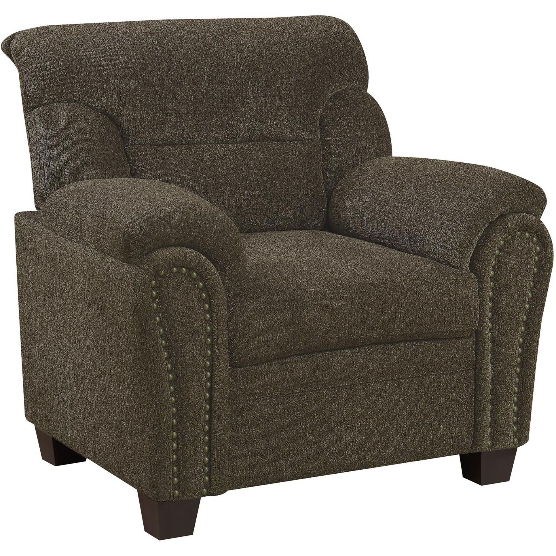 Brown Pillow Top Arm Chair