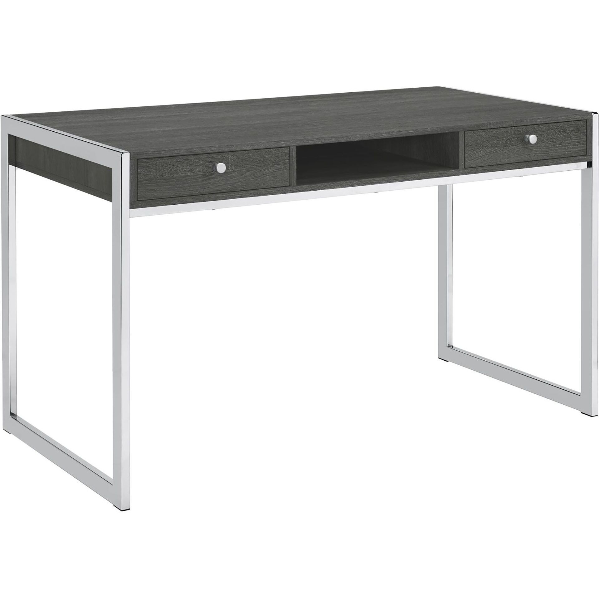 Weathered Grey 2-drawer Writing Desk