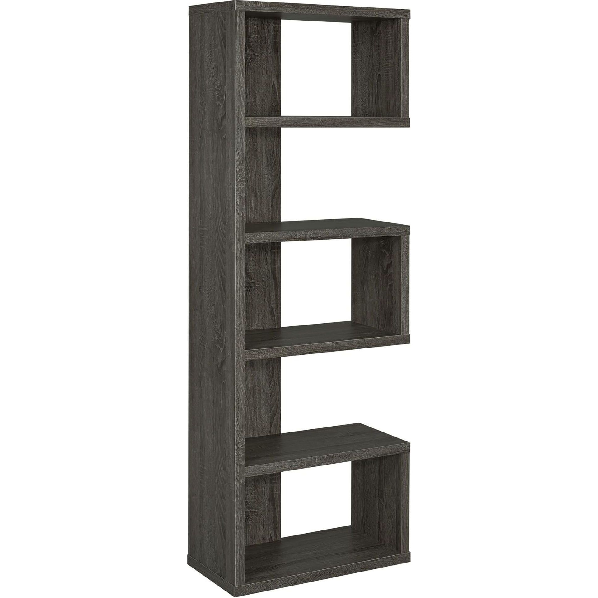 Weathered Grey 5-Shelf Bookcase