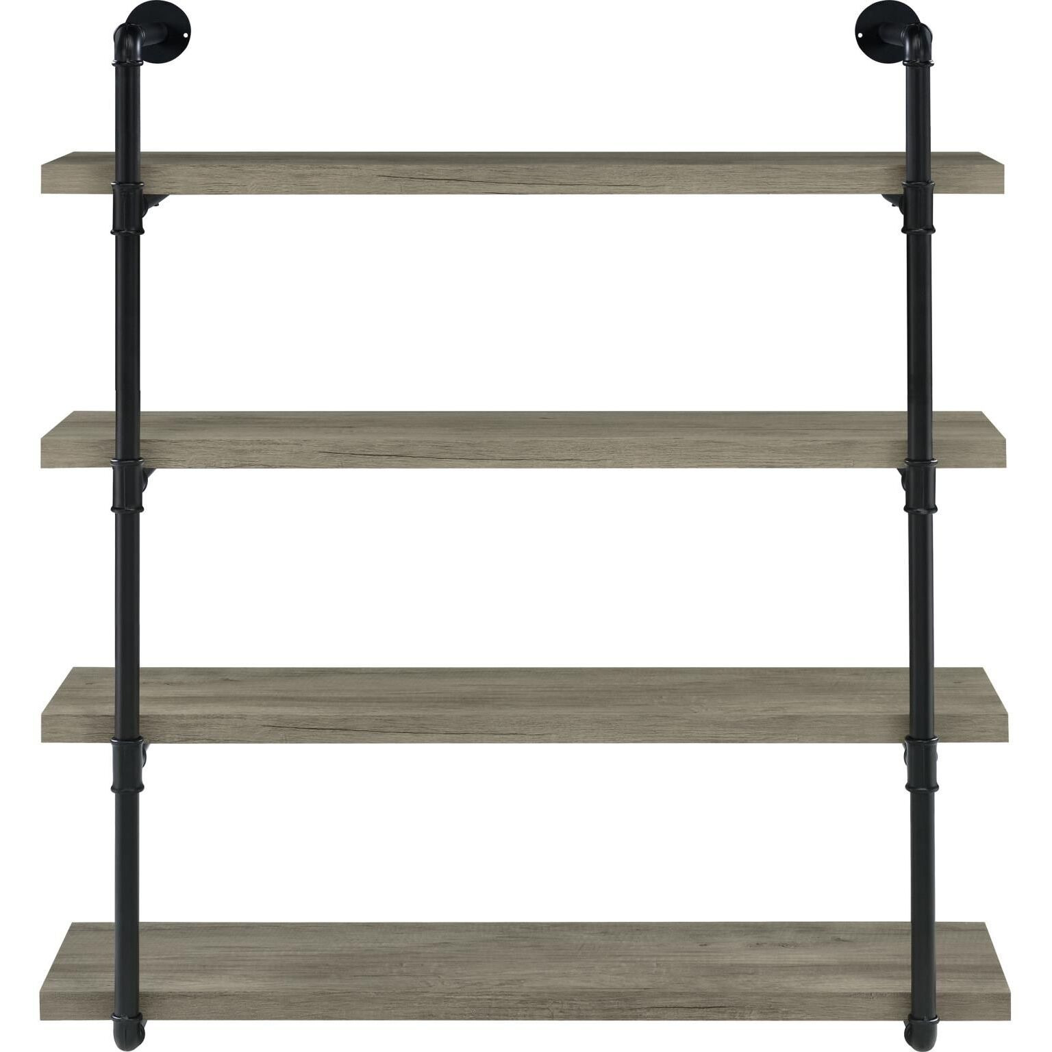 Black and Grey Driftwood 4-tier Wall Shelf