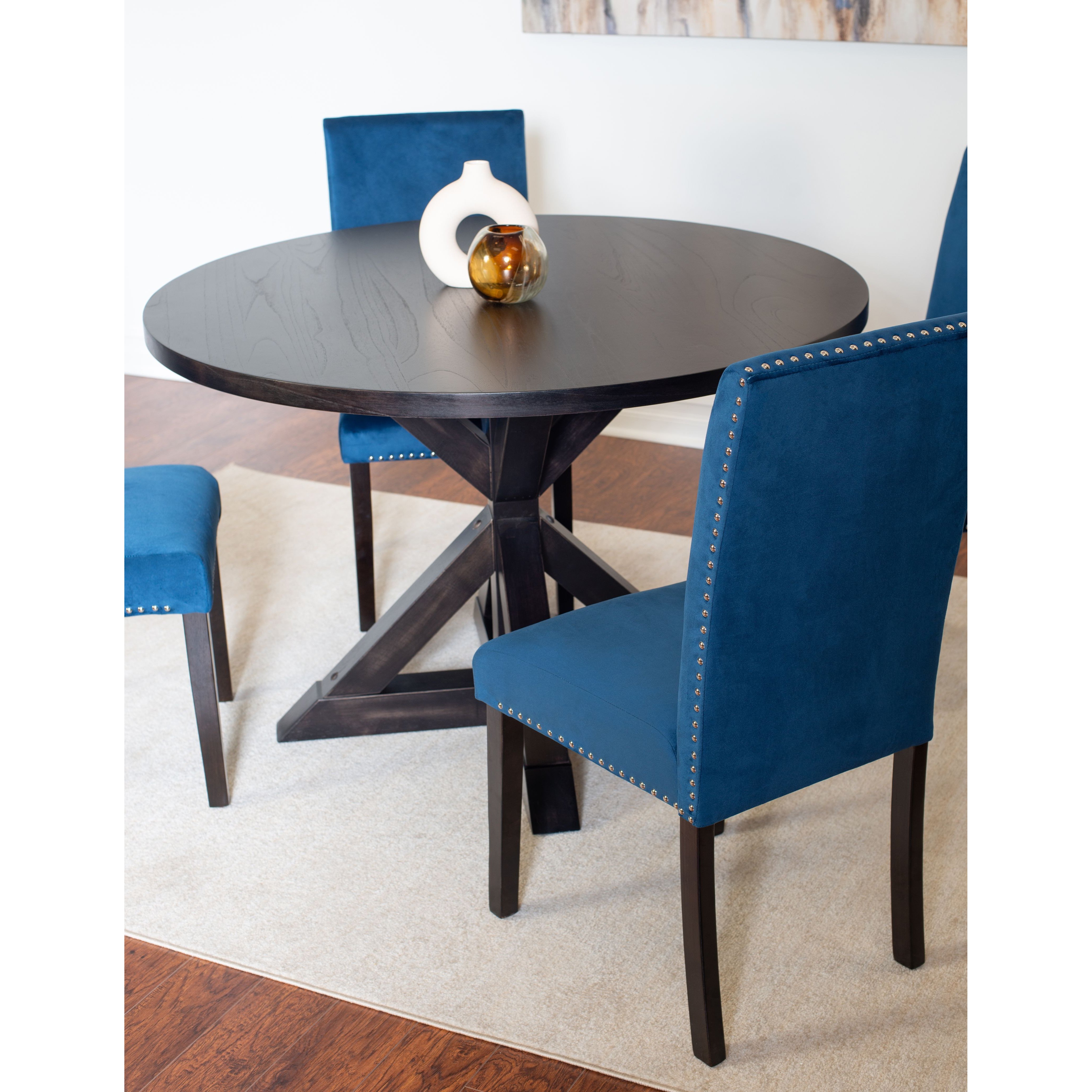 Enbridge 5-piece Dining Set, Cross-Buck Dining Table with 4 Stylish Chairs