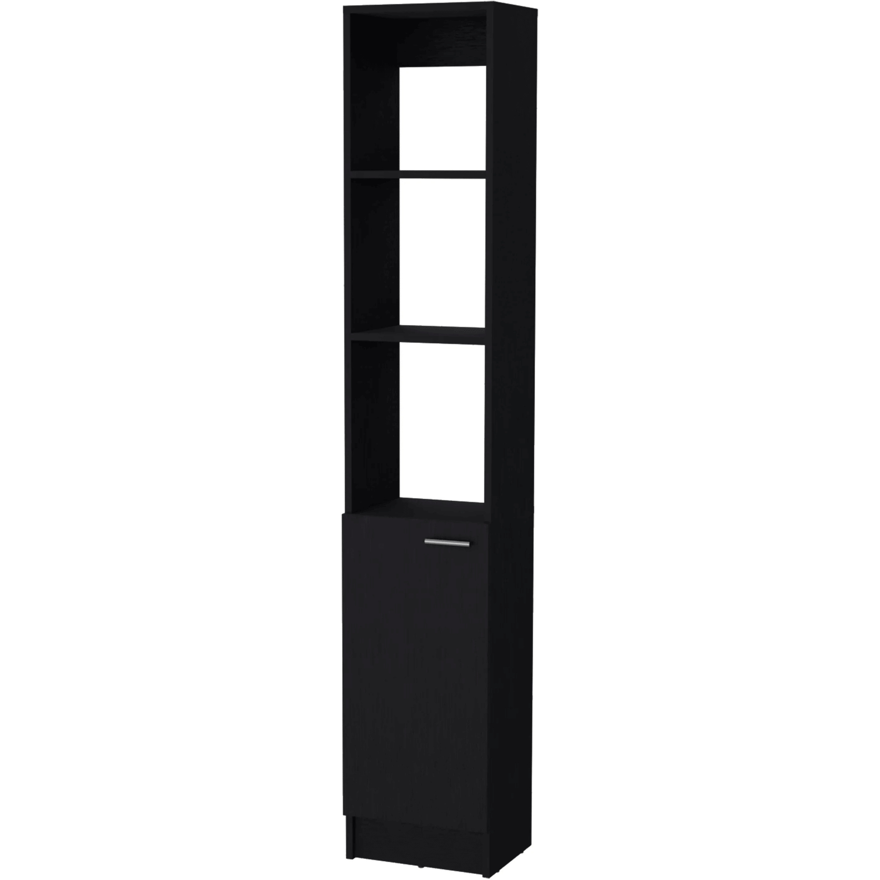 Black Linen Cabinet with 1-Door