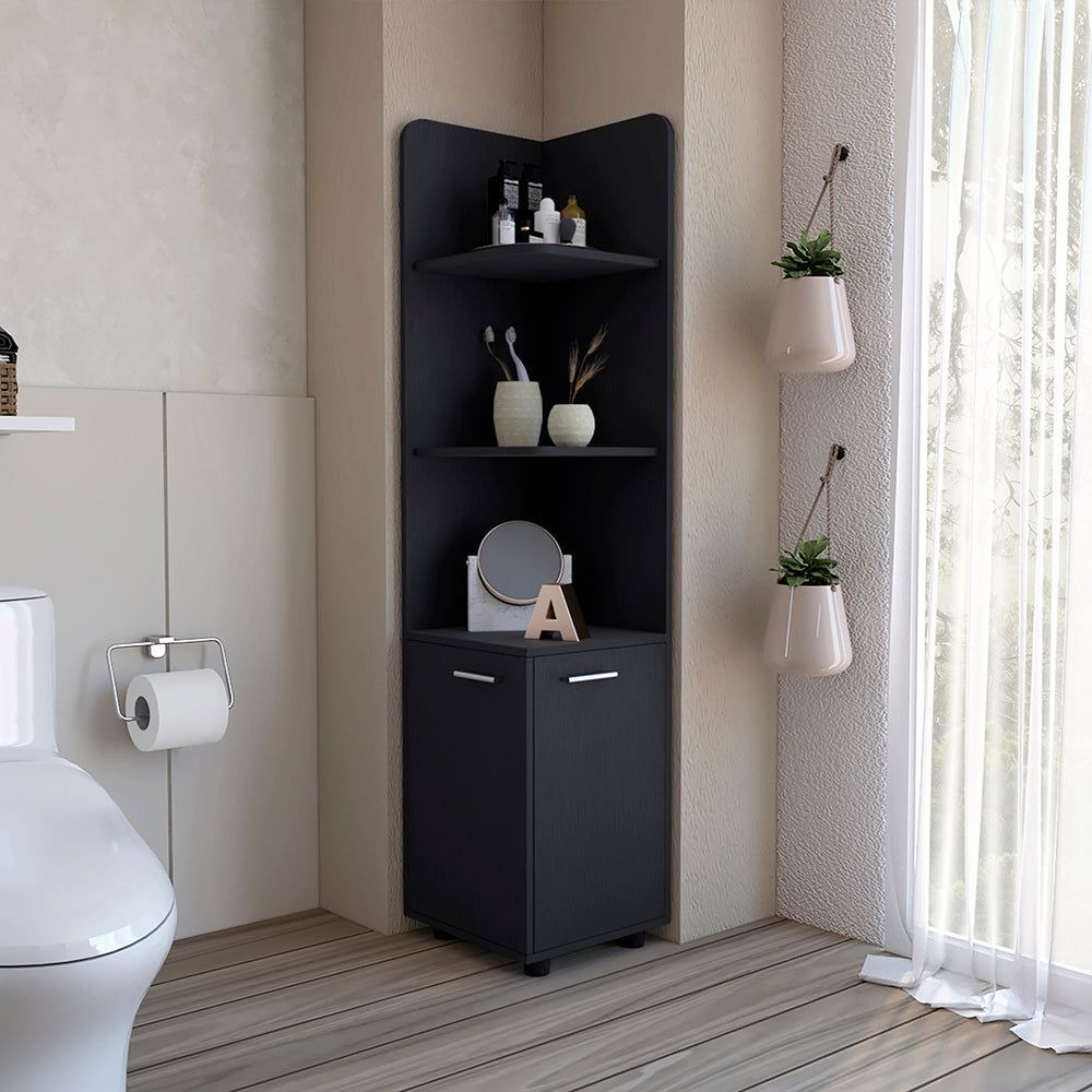 Freestanding Cabinet Kairatu , Bathroom, Black