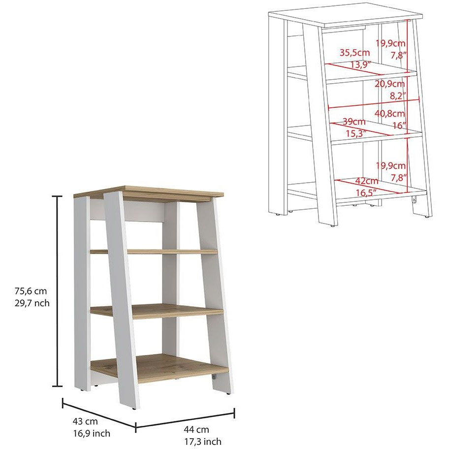 St. Clair Linen Cabinet, Two Interior Shelves, Two Open Shelves, Single Door