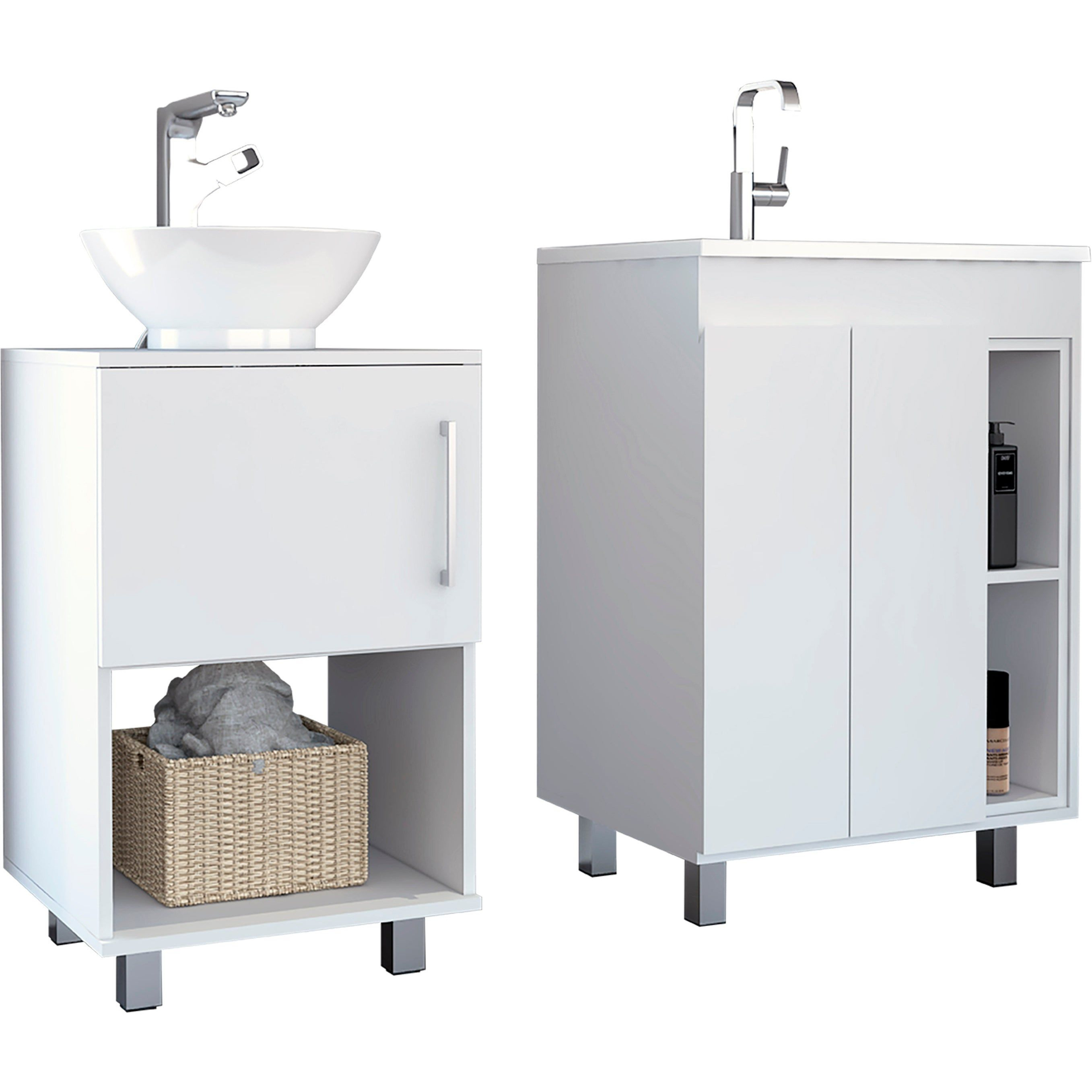 White 2 Piece Bathroom Set