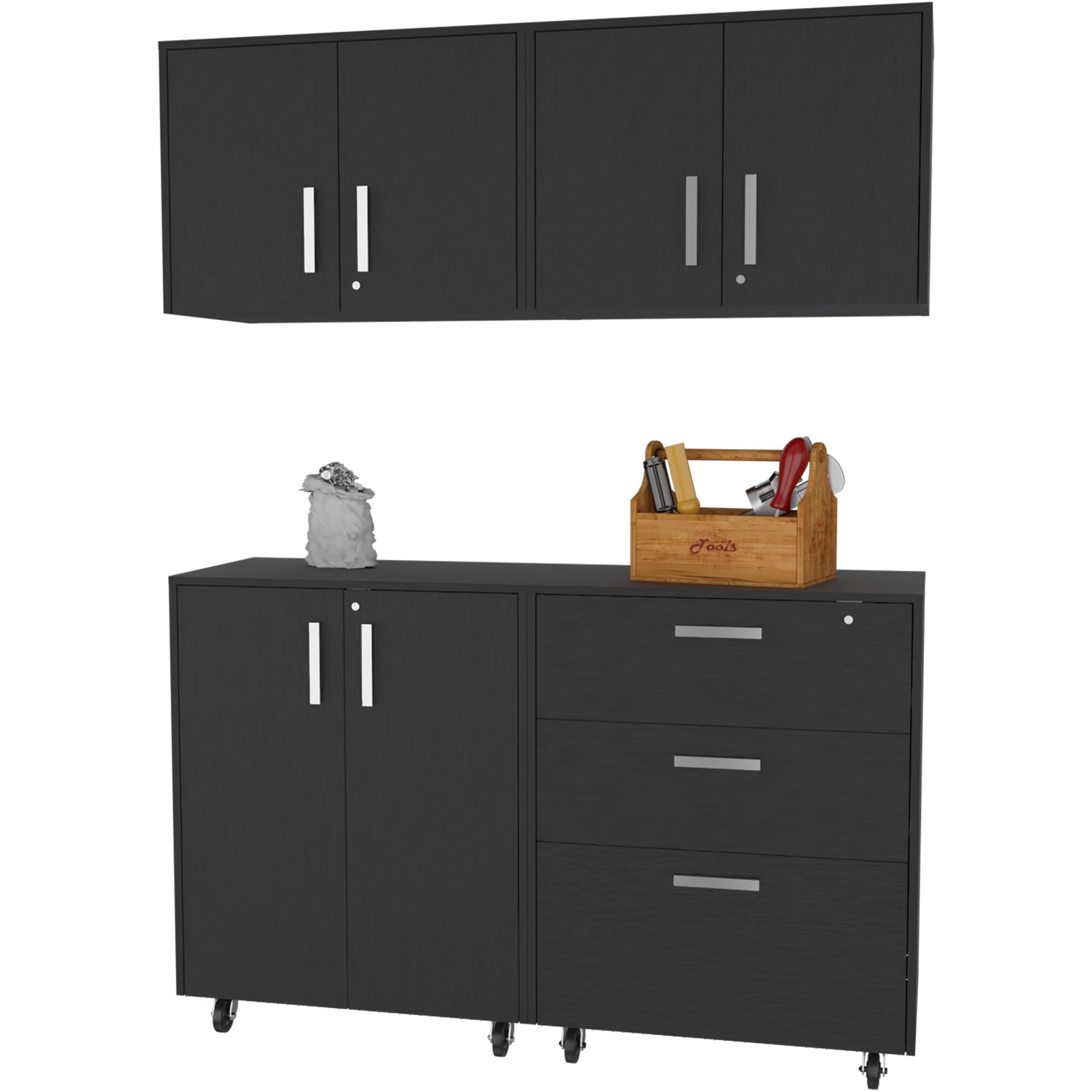 Haley Black 4 Piece Garage Set