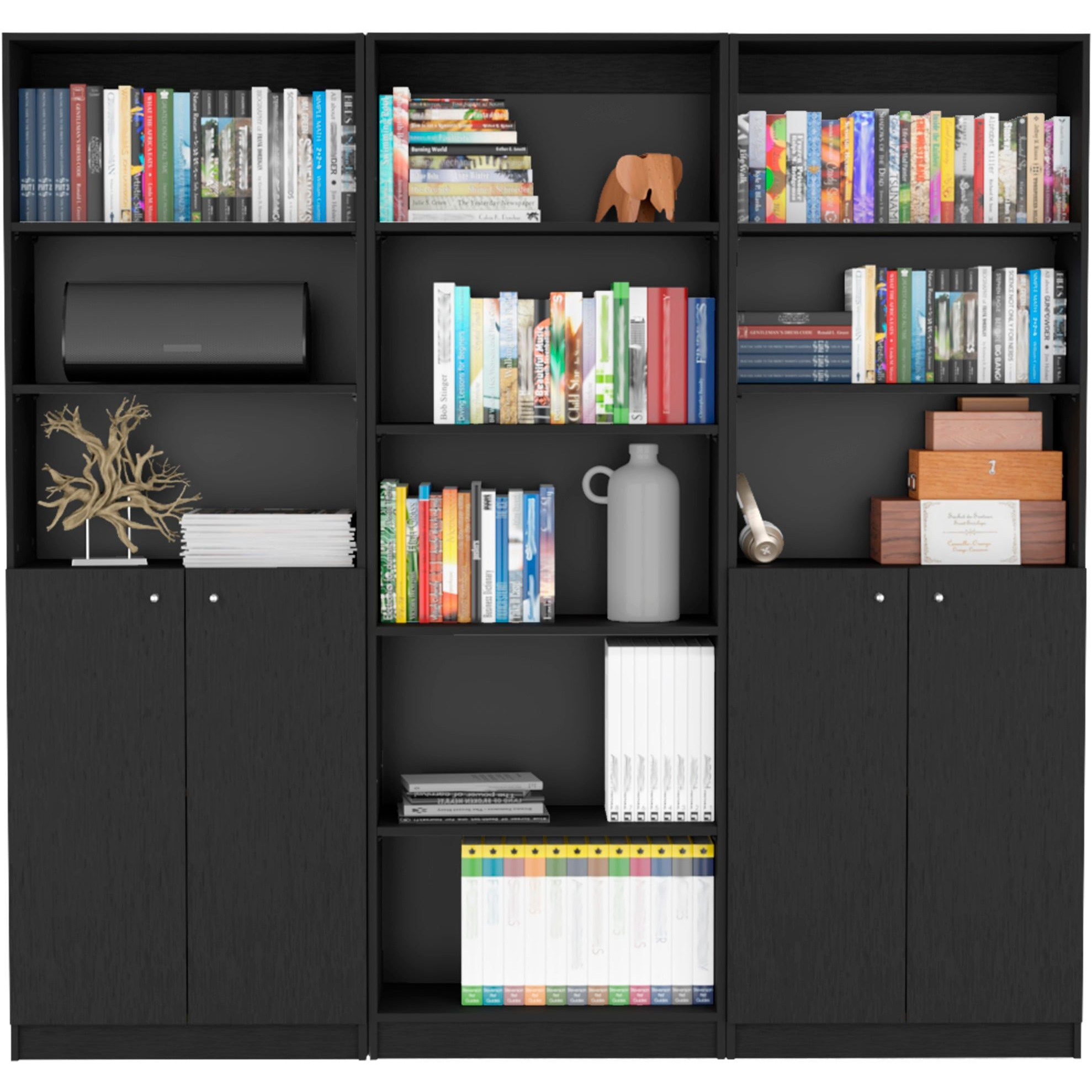 William Black 3 Piece Living Room Set with 3 Bookcases