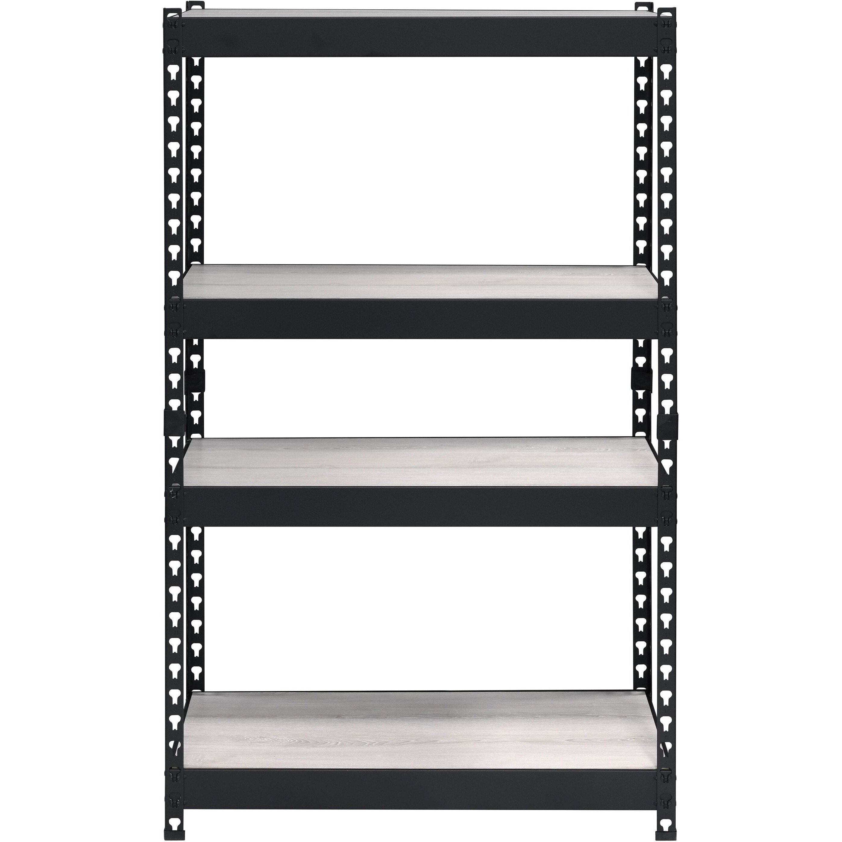Natural and Black 4-tier Bookcase