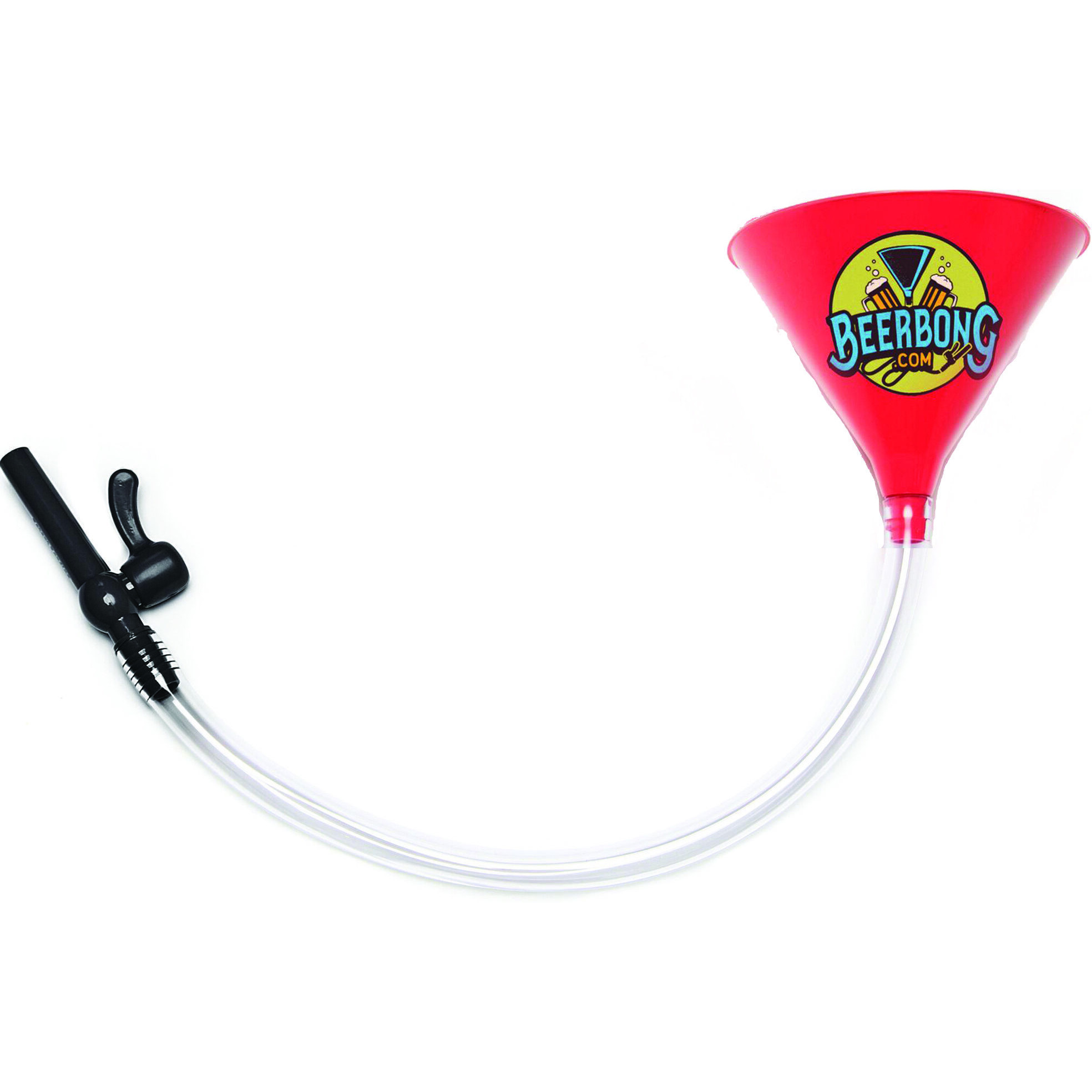 Beer Bong with Valve - 2 Ft. Tube Beer Funnel