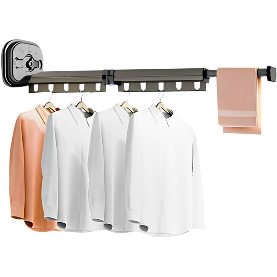 SOGA 93.2cm Wall-Mounted Clothing Dry Rack Retractable Space-Saving Foldable Hanger