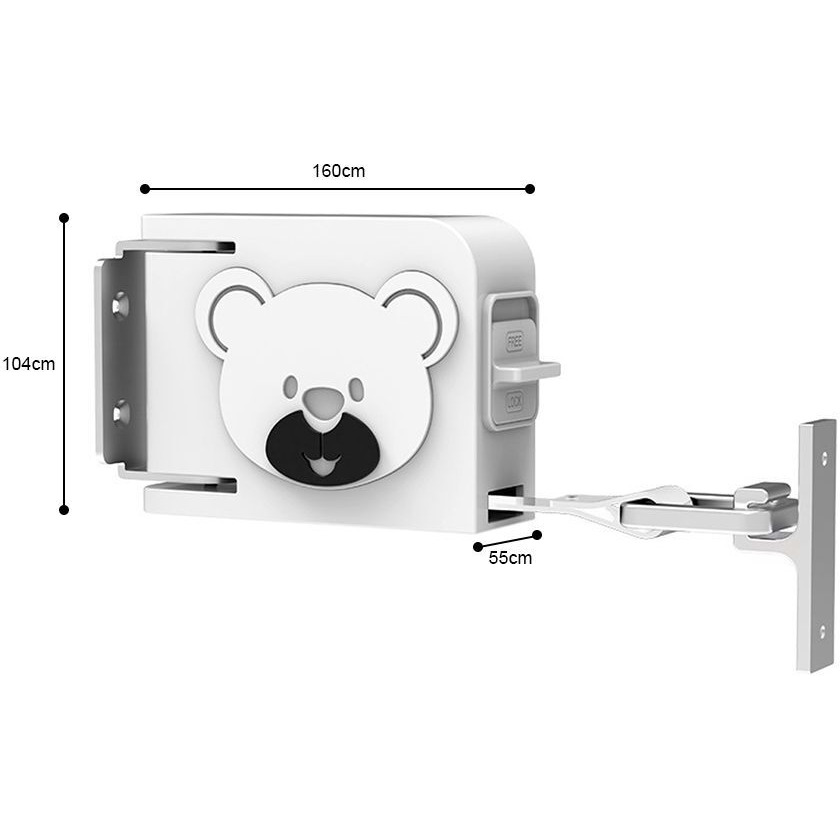 SOGA 160mm Wall-Mounted Clothes Line Dry Rack Retractable Space-Saving Foldable Hanger White