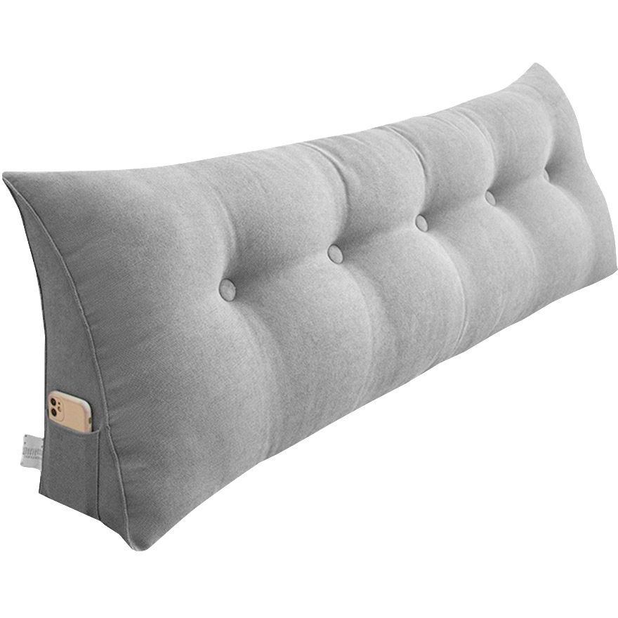 SOGA 180cm Silver Triangular Wedge Bed Pillow Headboard Backrest Bedside Tatami Cushion Home Decor