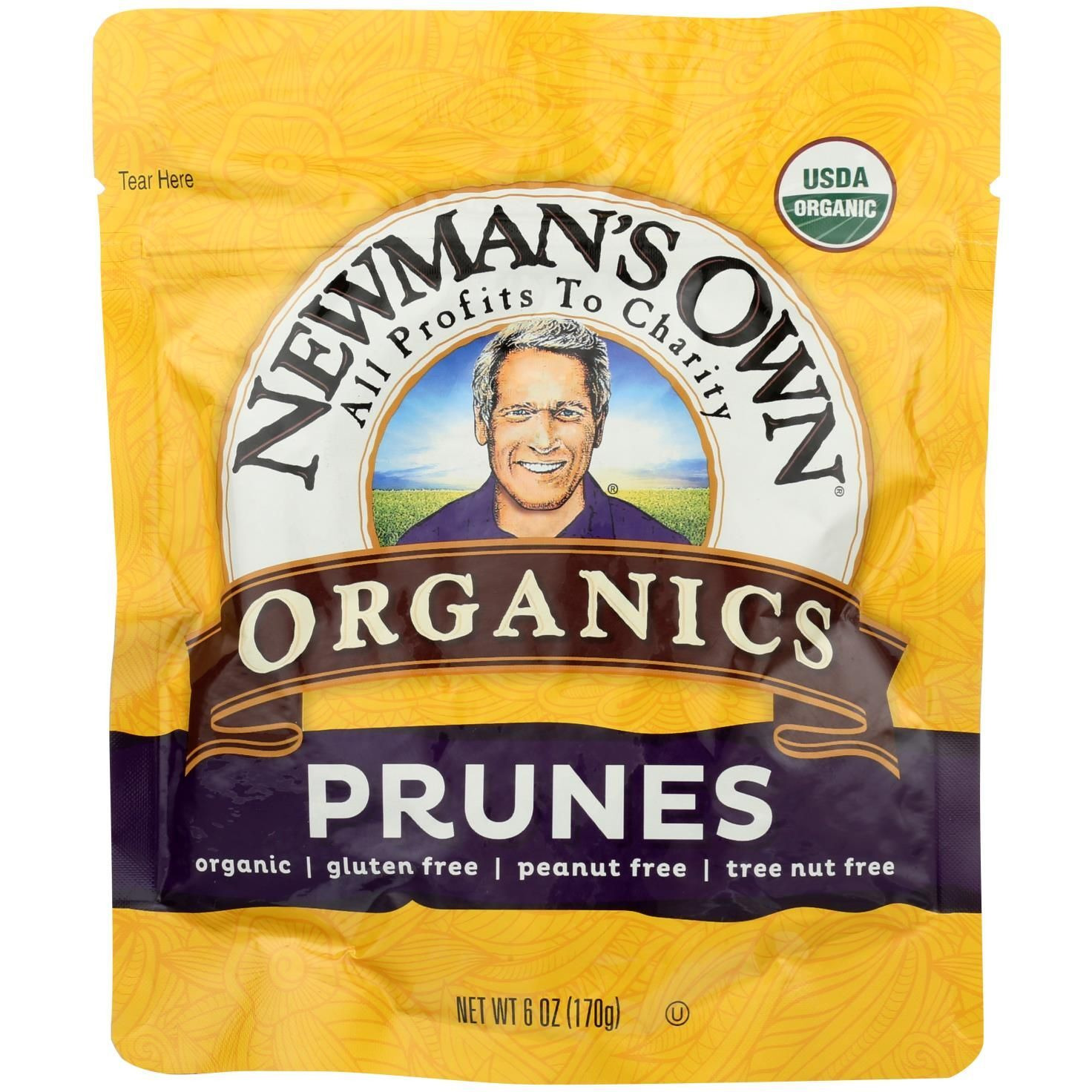 Newman's Own Organics Pitted Prunes - Organic - Case Of 12 - 6 Oz.