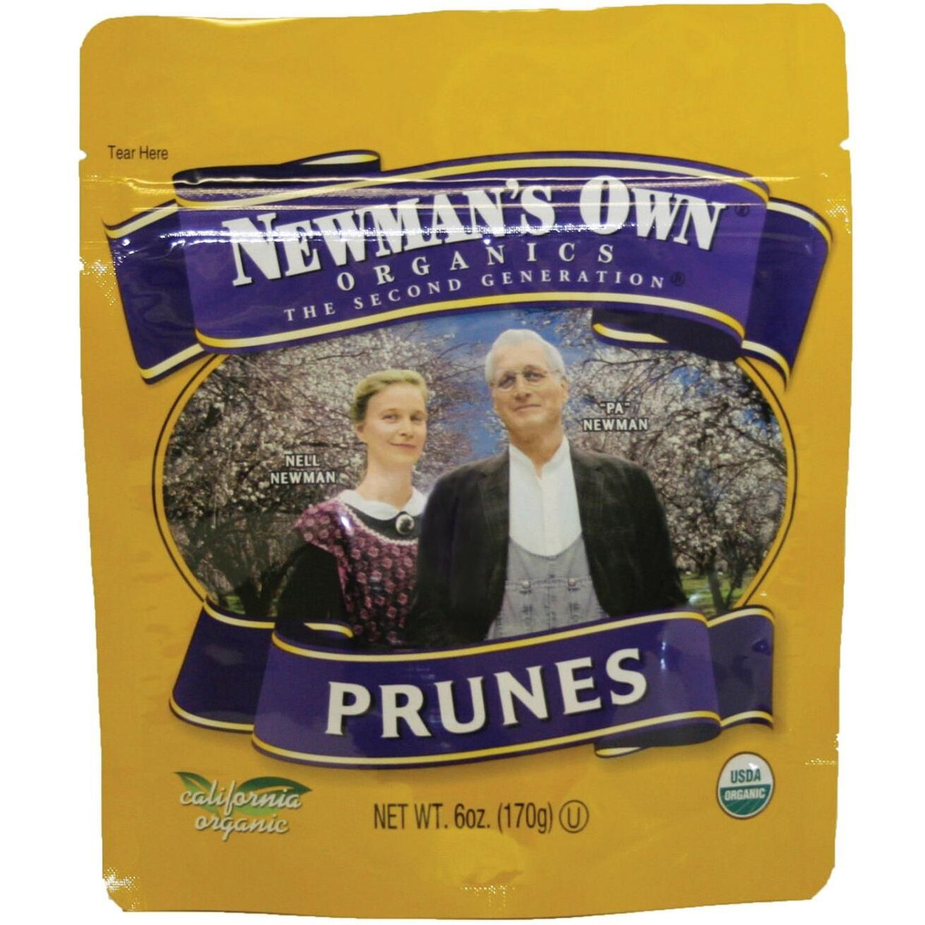 Newman's Own Organics Pitted Prunes - Organic - Case Of 12 - 6 Oz.