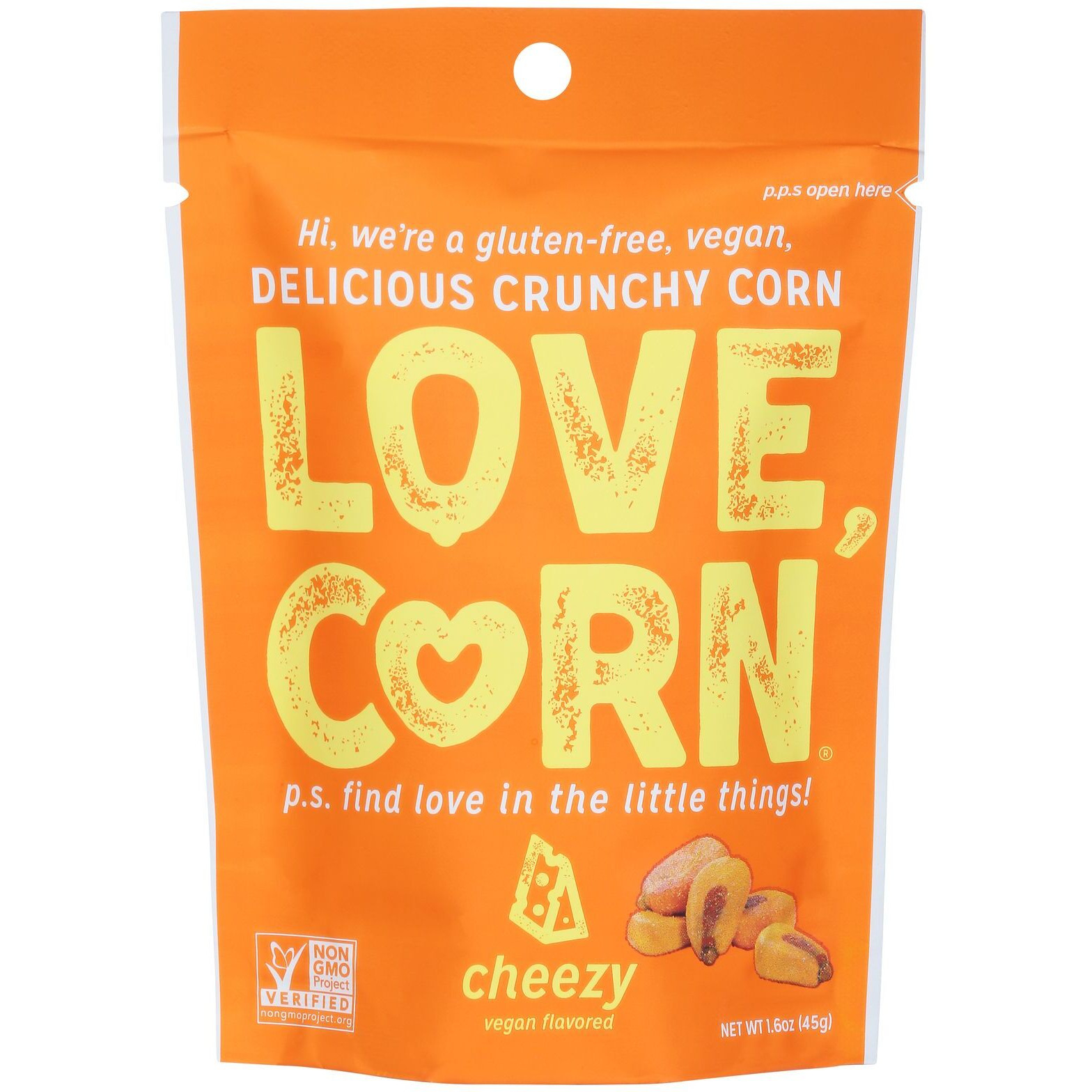 Love Corn - Roasted Corn Cheezy - Case Of 10-1.6 Oz