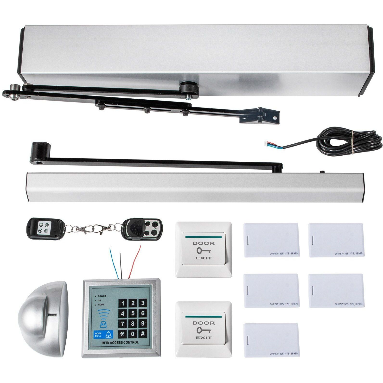 VEVOR Automatic Door Opener 110-240V, Handicap Door Opener 22 Lbs, Automatic Swing Door Opener 50 W Swing Door Opener 120 Degrees Adjustable Aluminum Alloy and Stainless Steel Electric Door Opener