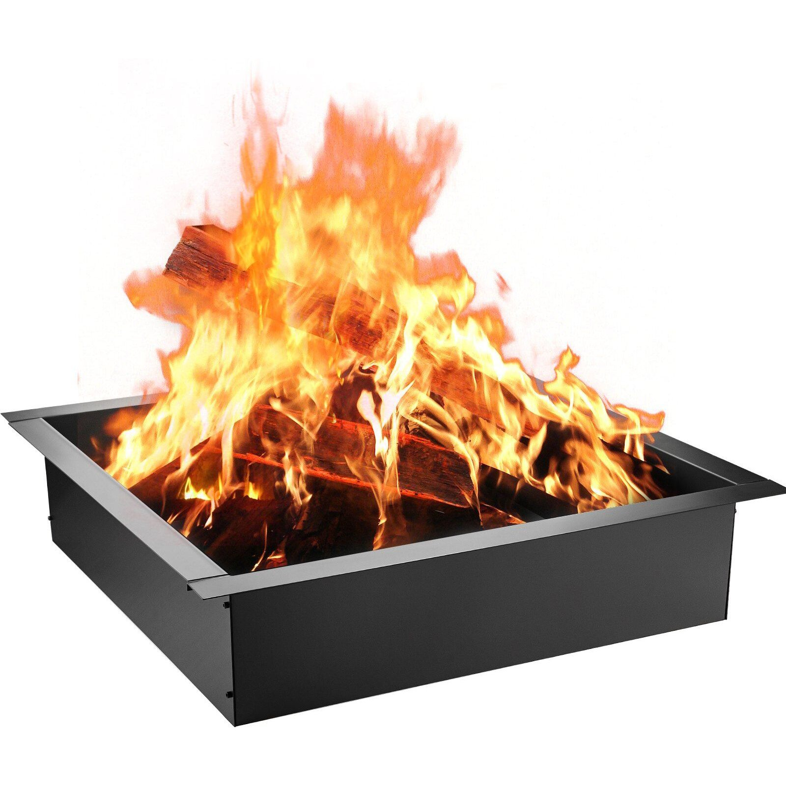VEVOR Fire Pit Ring, 36-Inch Outer/30-Inch Inner Diameter Fire Pit Insert,1.5 mm Thickness Fire Ring, DIY Steel Ring with Tongs In-Ground Fire Pit Liner for Outdoor, Patio, Backyard