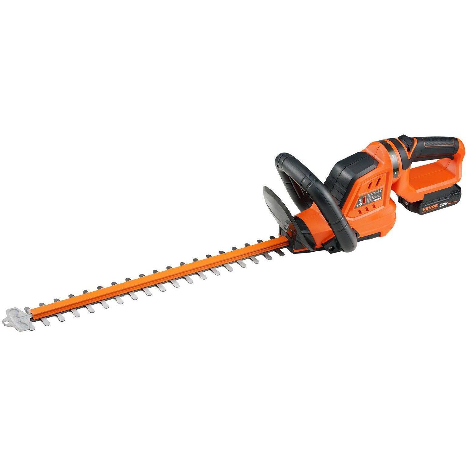VEVOR 20V Cordless Hedge Trimmer, 18 inch Double-edged Steel Blade, Hedge Trimmer Kit 20V Battery, Fast Charger, and Blade Cover Included, 180 Rotating Head