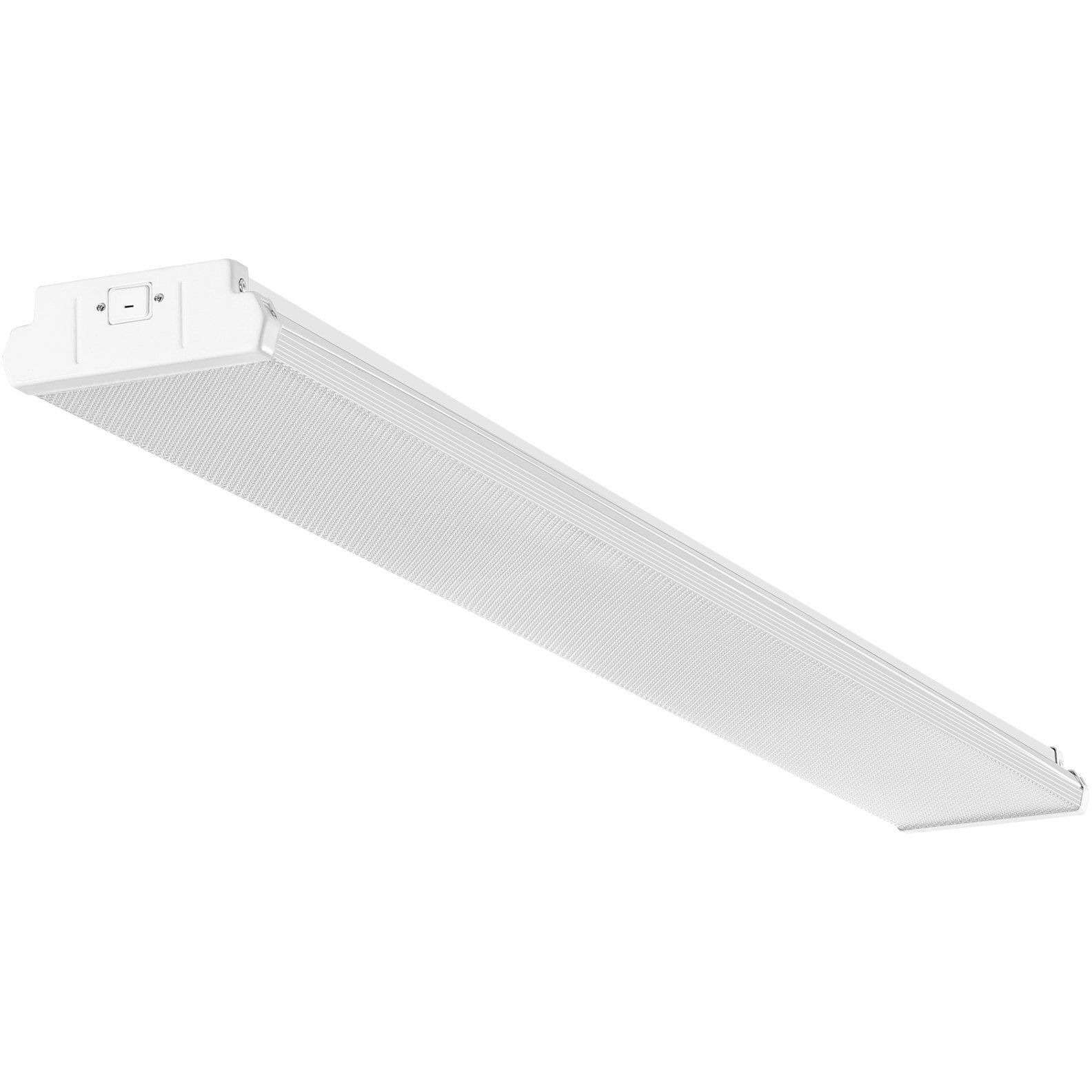 VEVOR 4FT LED Wraparound Light, 40W, 4500LM Flush Mount LED Shop Light, 6500K Daylight LED Kitchen Ceiling Lighting Fixtures, for Garage Office Laundry Craft Room Fluorescent Tube Replacement, ETL