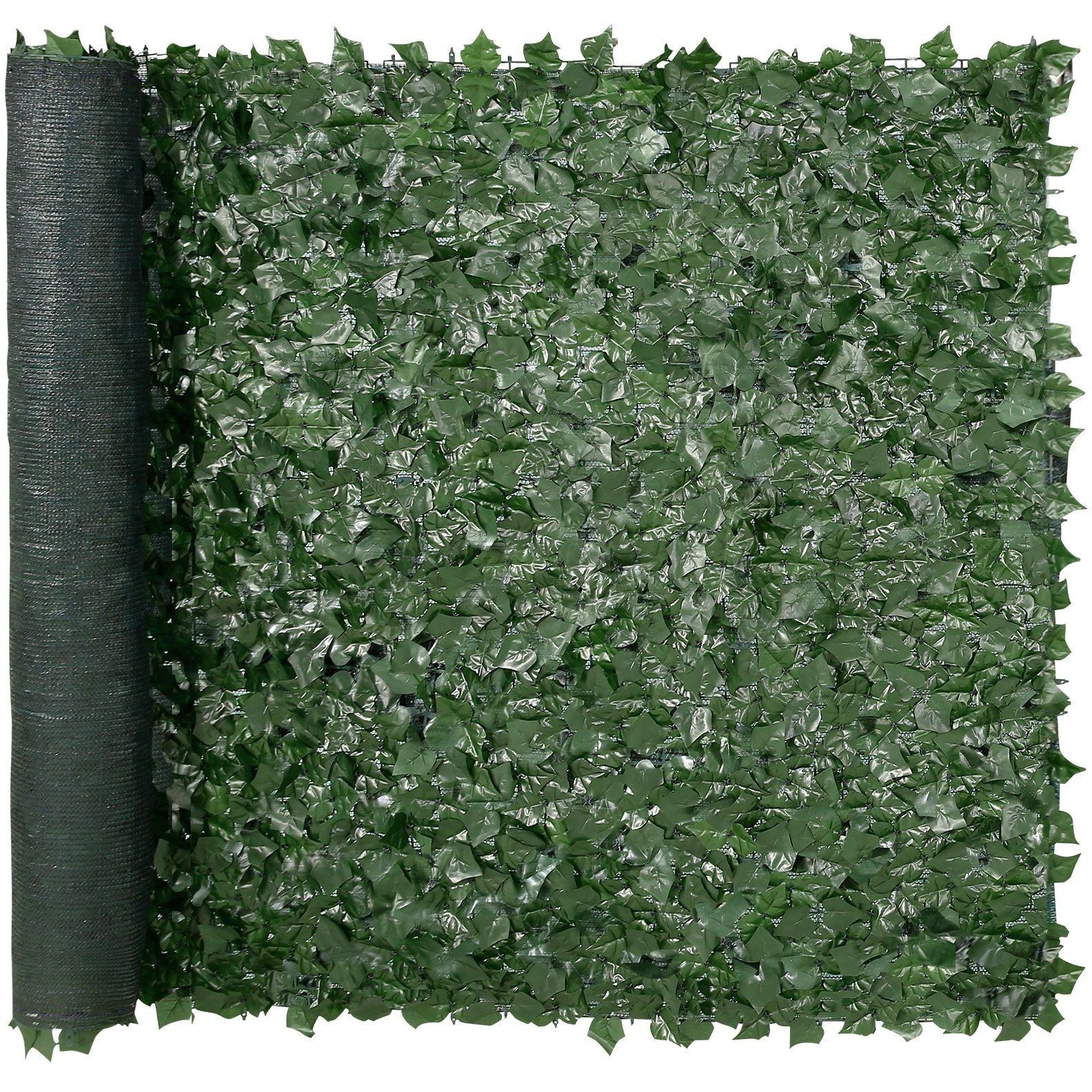 VEVOR Ivy Privacy Fence, 59 x 98 in Artificial Green Wall Screen, Greenery Ivy Fence with Mesh Cloth Backing and Strengthened Joint, Faux Hedges Vine Leaf Decoration for Outdoor Garden, Yard, Balcony