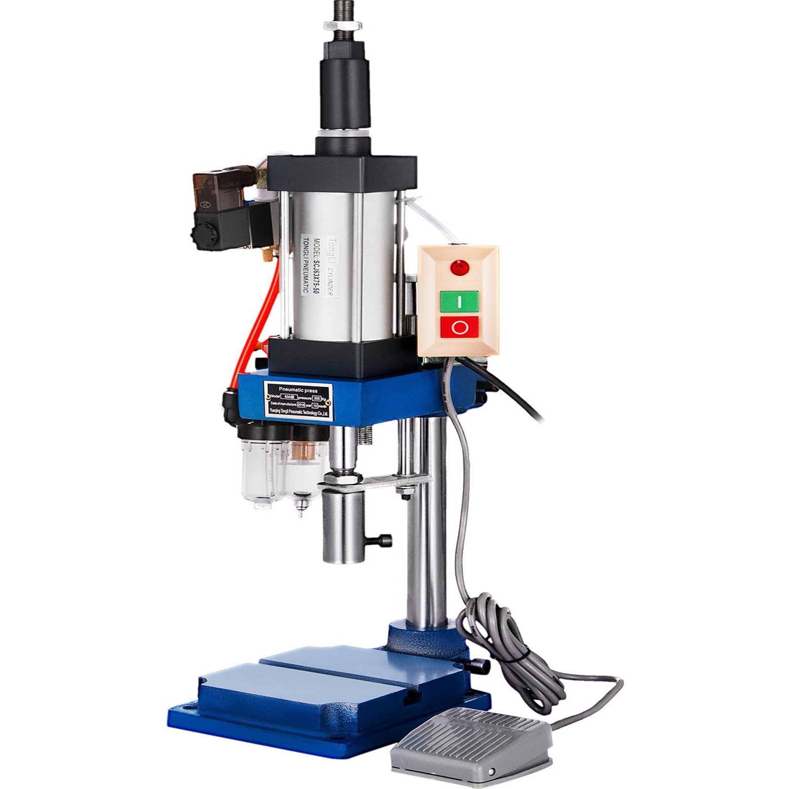 220kg Vertical Pneumatic Punch Press Machine 110v Mute Operation 16mm Die Hole