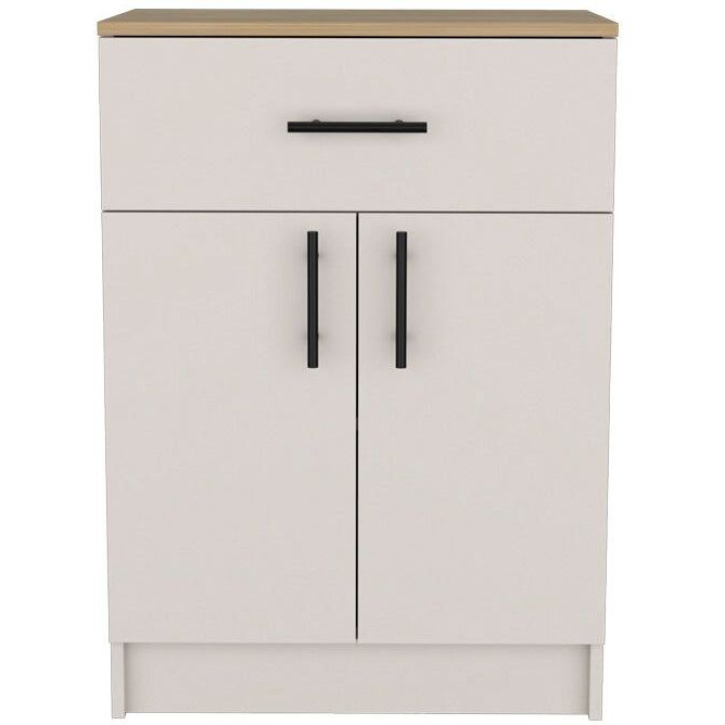 Pantry Cabinet Netal, Kitchen, Ivory / Natural Oak
