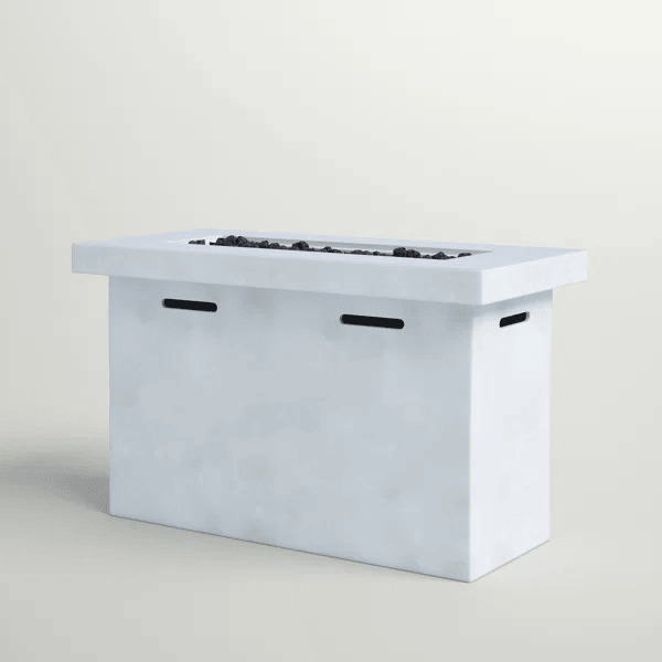 25" H x 42" W Fiber Reinforced Concrete Propane Outdoor Fire Pit Table