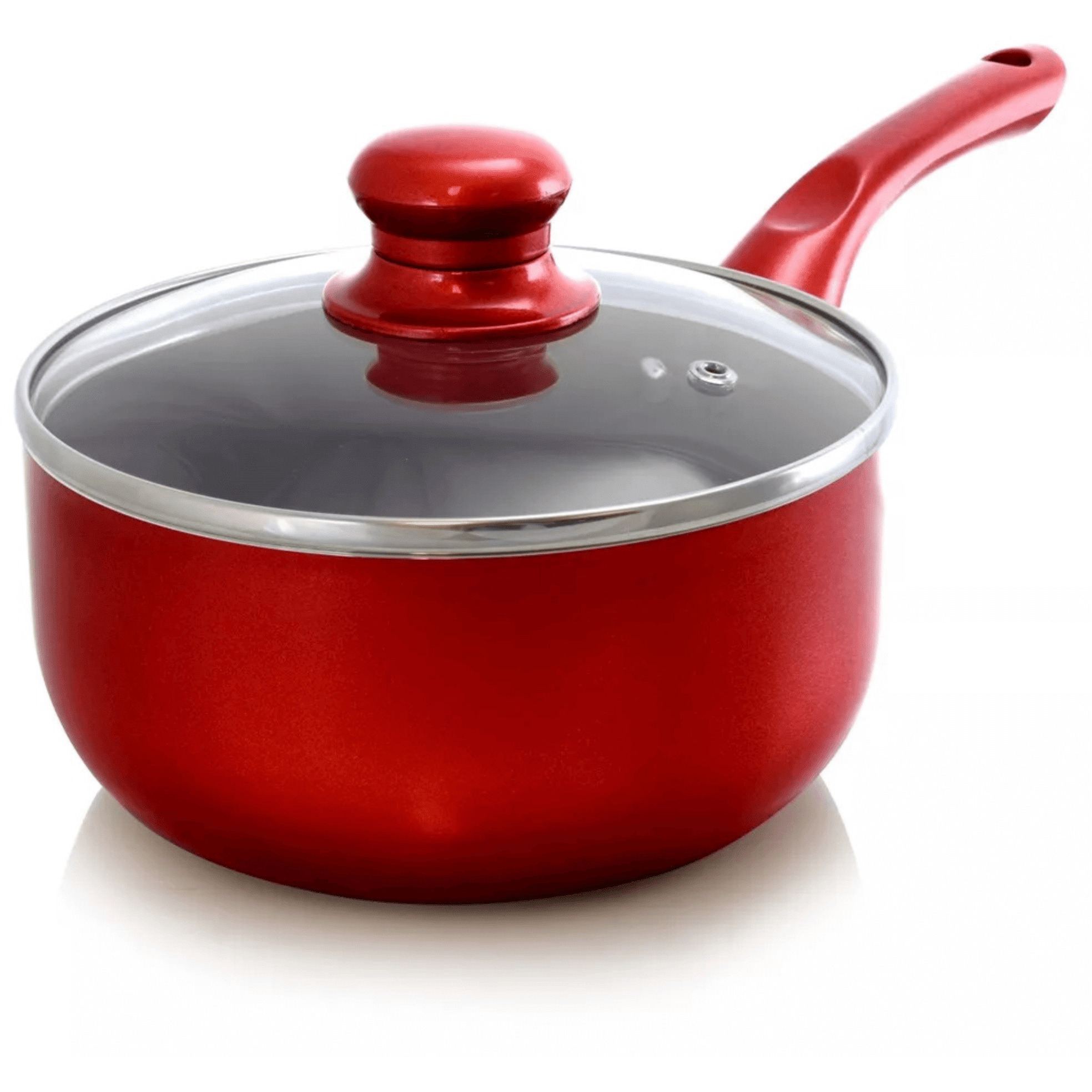Better Chef 1.5Qt Ceramic-Coated Saucepan with Glass Lid