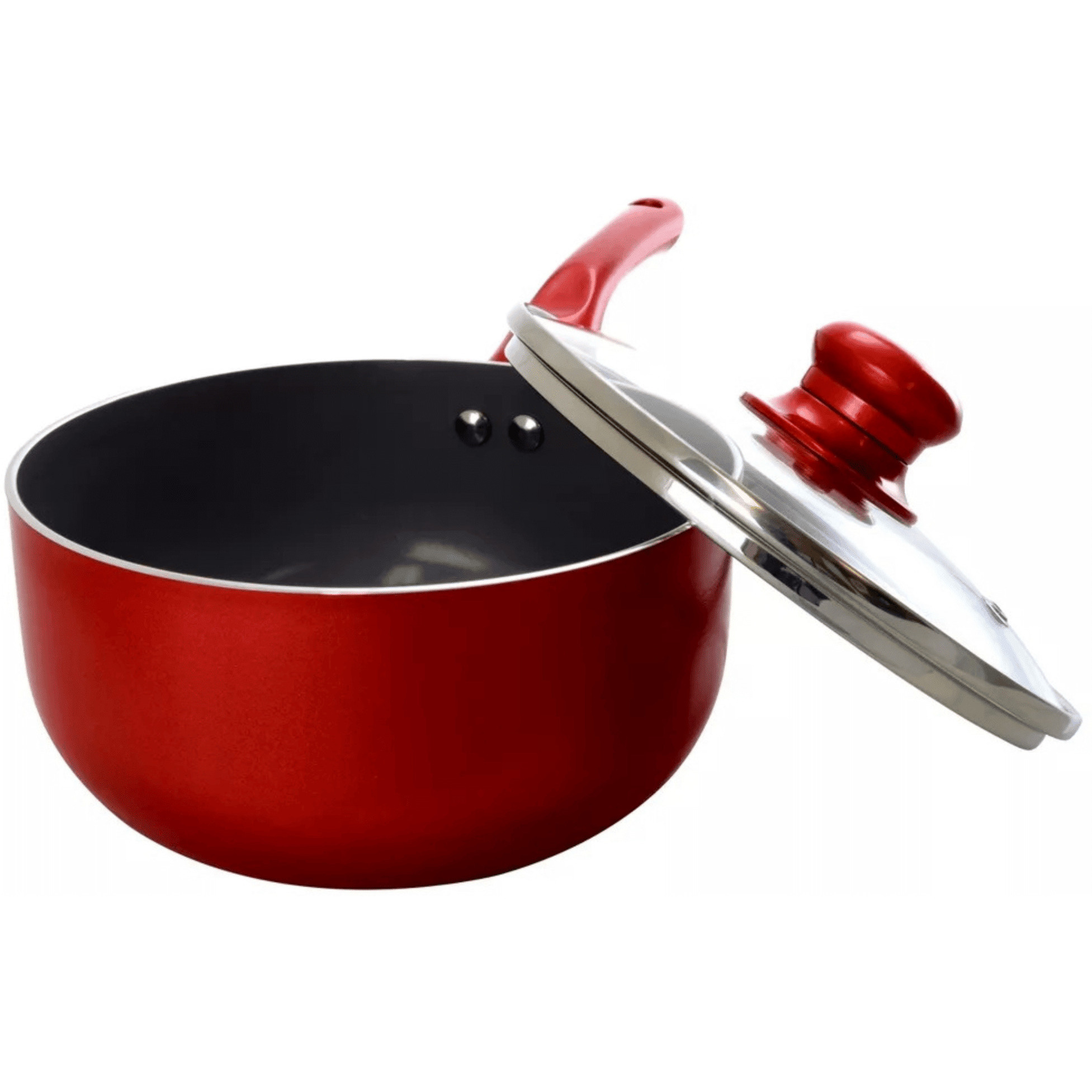 Better Chef 1.5Qt Ceramic-Coated Saucepan with Glass Lid