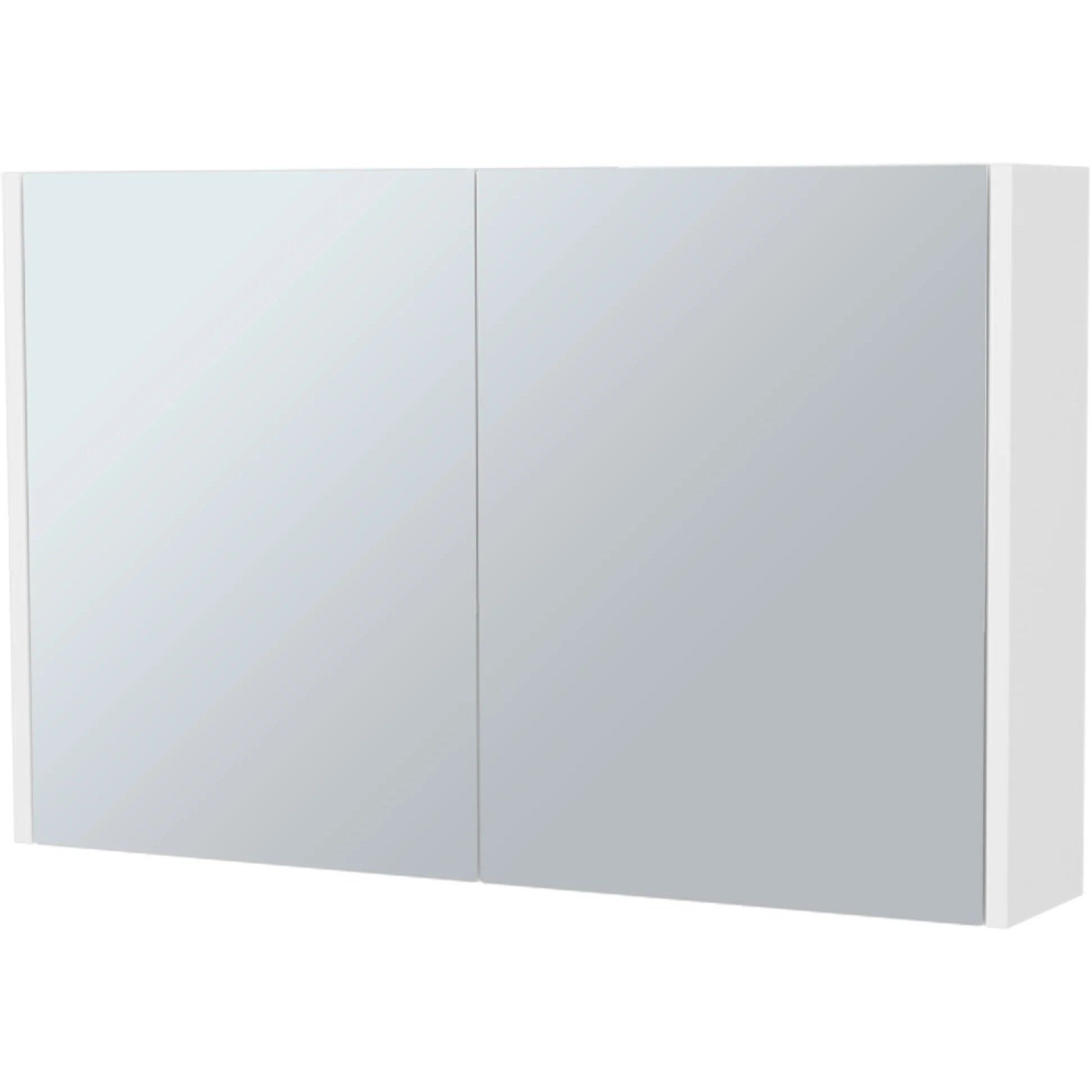 White Medicine Cabinet with Included Mirrors and 2 Doors