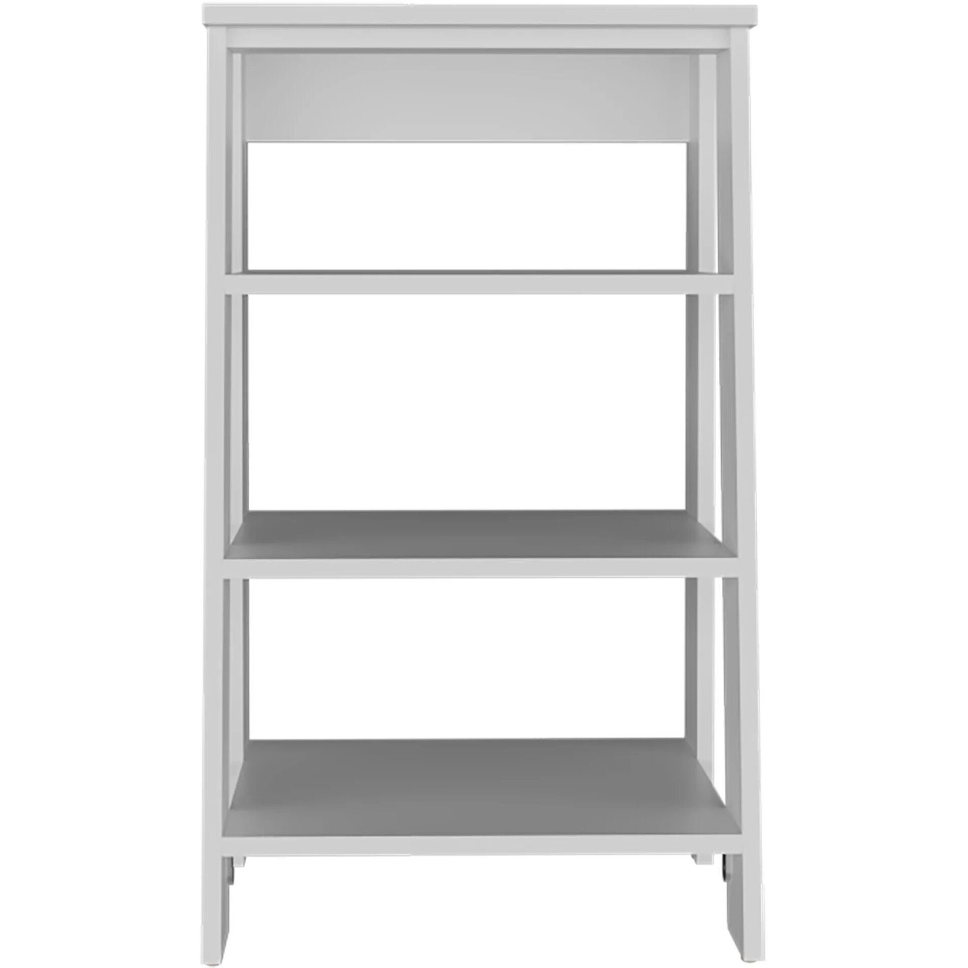 White Freestanding Bathroom Shelf with Open Storage