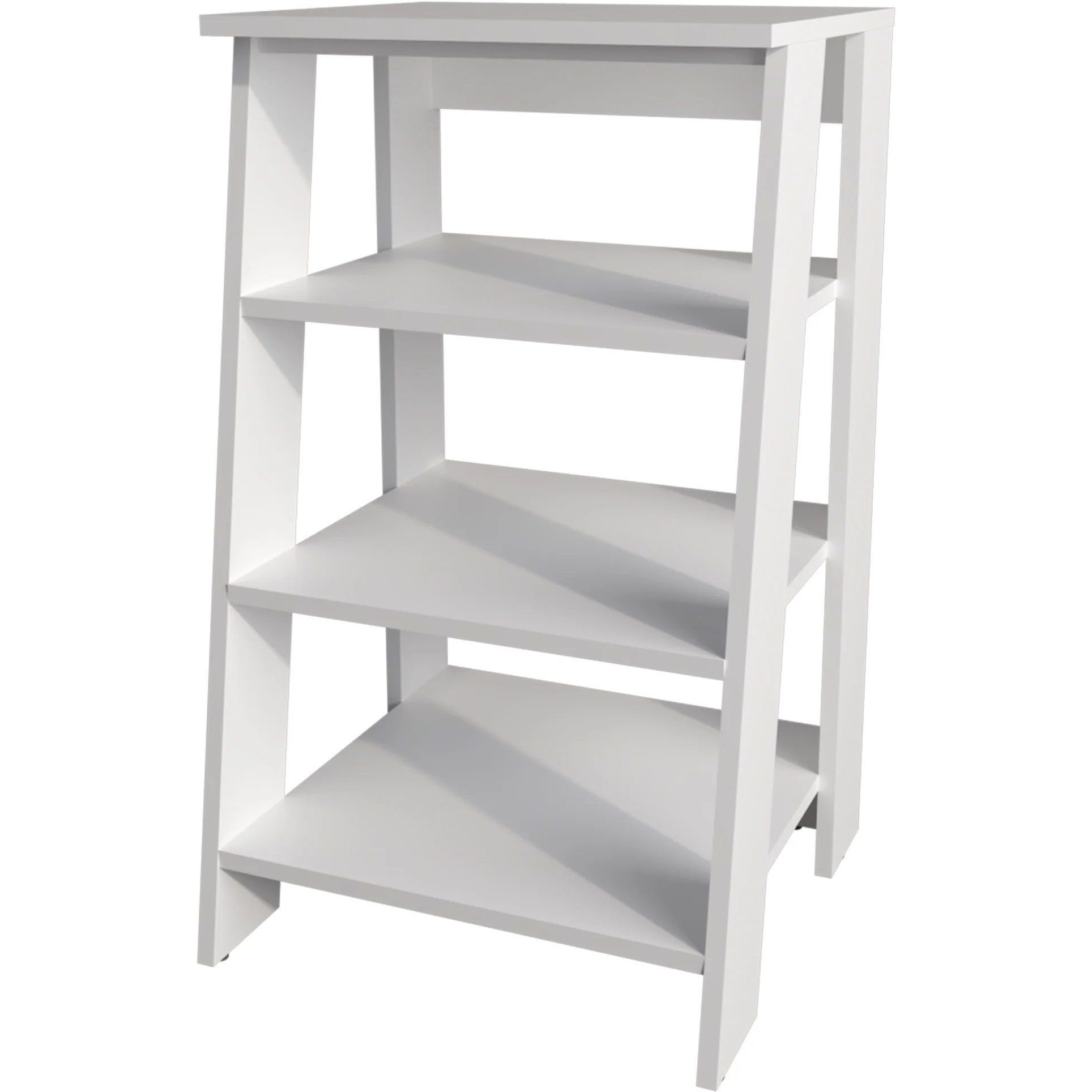White Freestanding Bathroom Shelf with Open Storage