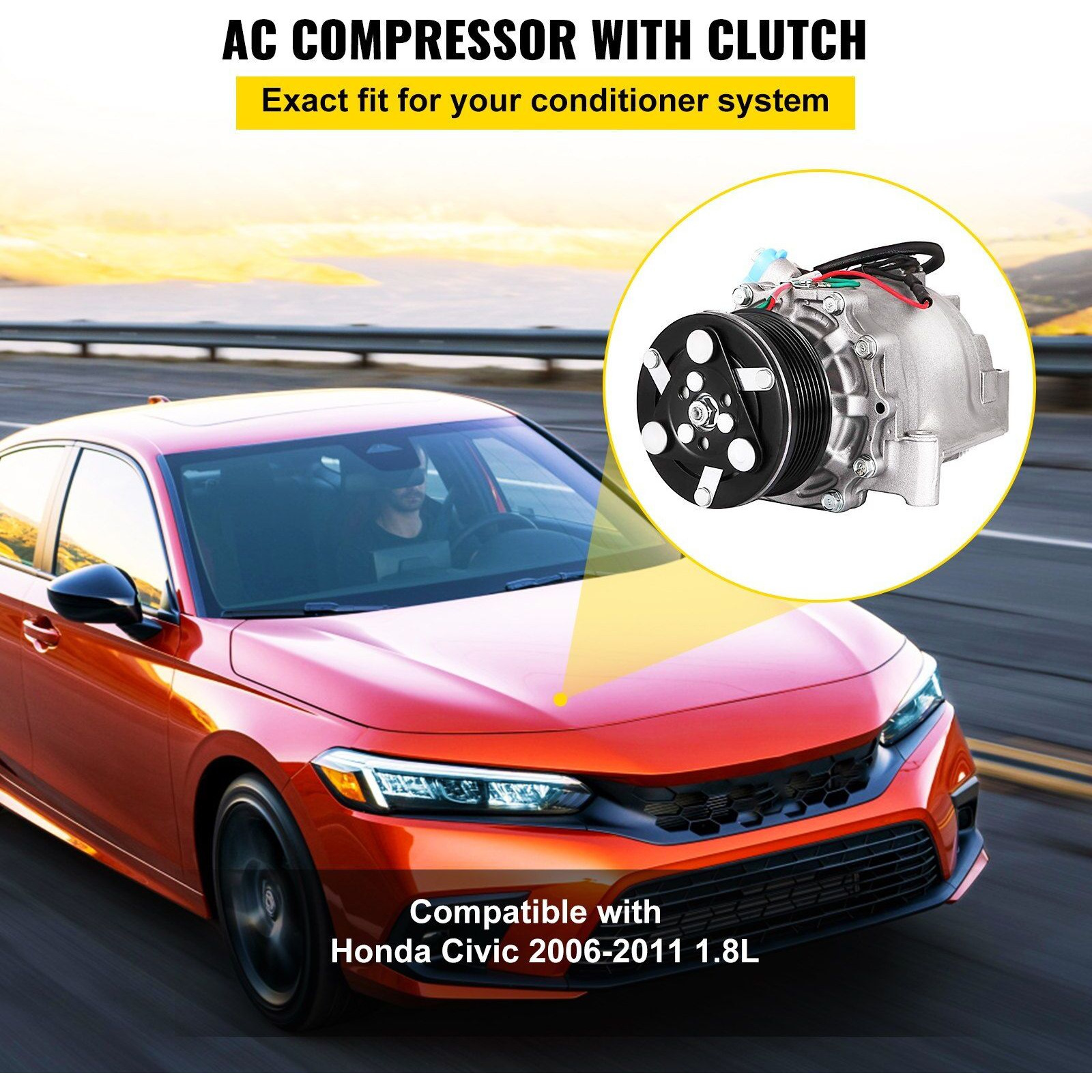 VEVOR AC Compressor Clutch for Honda Civic 1.8L 2006-2011