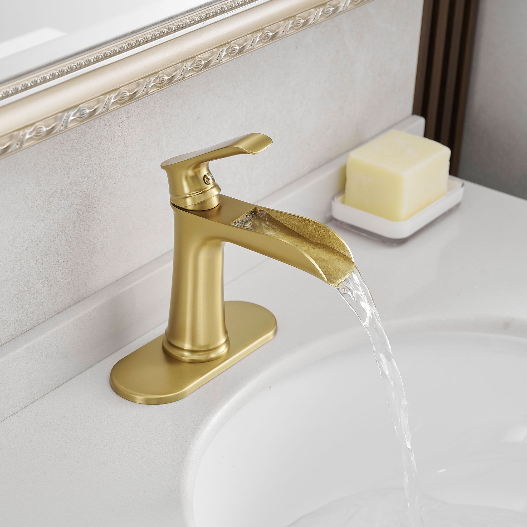 Nowadays Waterfall bathroom faucet, single handle bathroom sink faucet