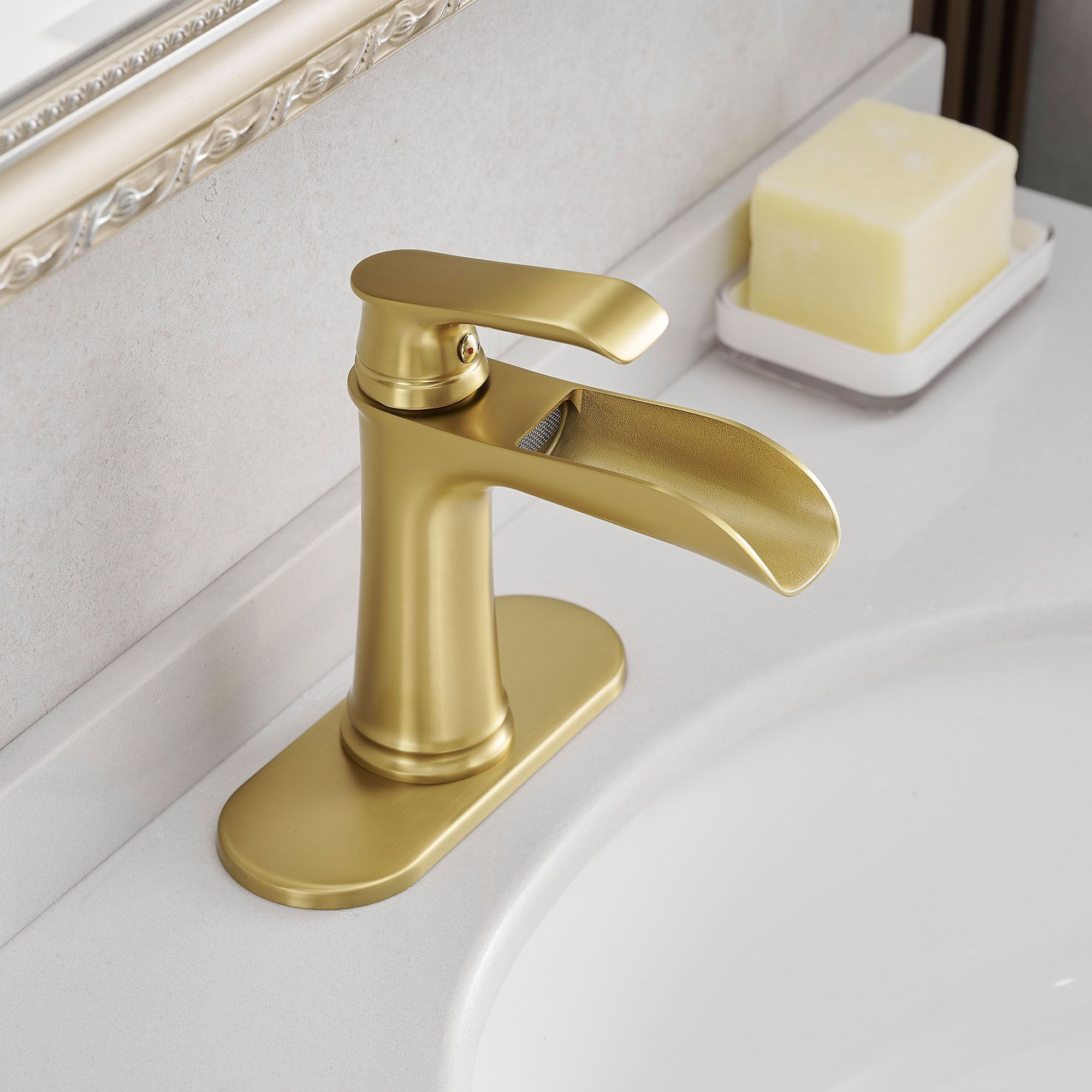 Nowadays Waterfall bathroom faucet, single handle bathroom sink faucet