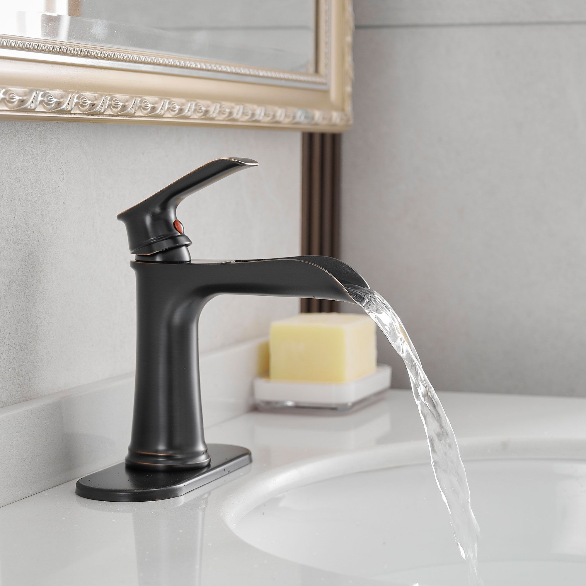Nowadays Waterfall bathroom faucet, single handle bathroom sink faucet