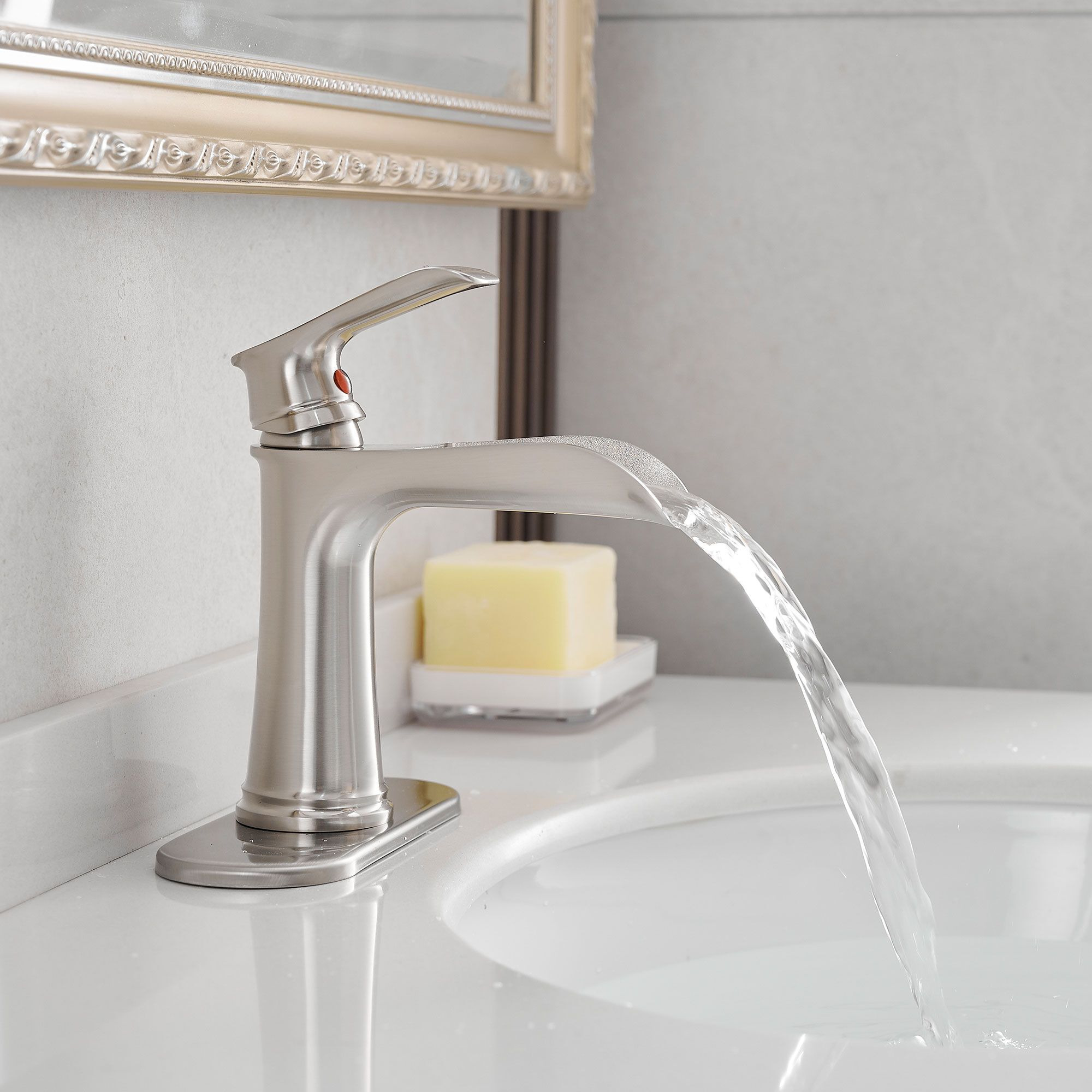 Nowadays Waterfall bathroom faucet, single handle bathroom sink faucet