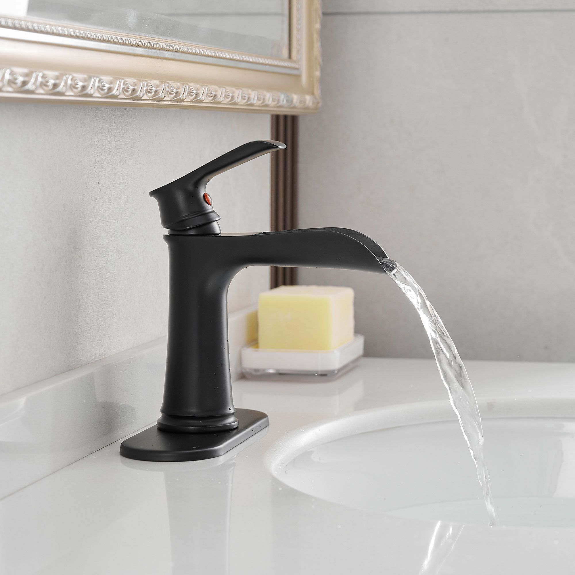 Nowadays Waterfall bathroom faucet, single handle bathroom sink faucet