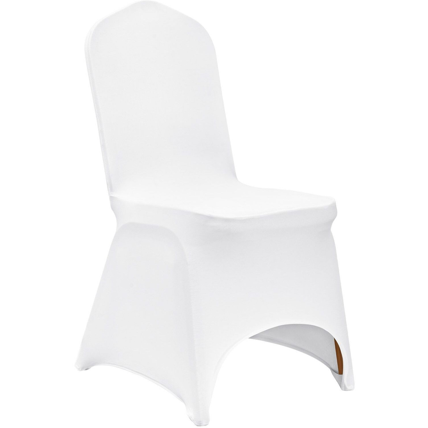 VEVOR 50 Pcs White Chair Covers Polyester Spandex Chair Cover Stretch Slipcovers for Wedding Party Dining Banquet Chair Decoration Covers