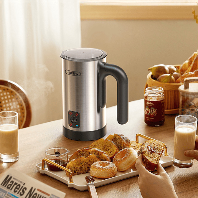300W Multifunctional cold / hot milk foam 300ml Fully Automatic Milk Heater 360 rotating base SUS304 without BPA adjustable temperature and thickness cappuccino chocolate protein powder mixer cold