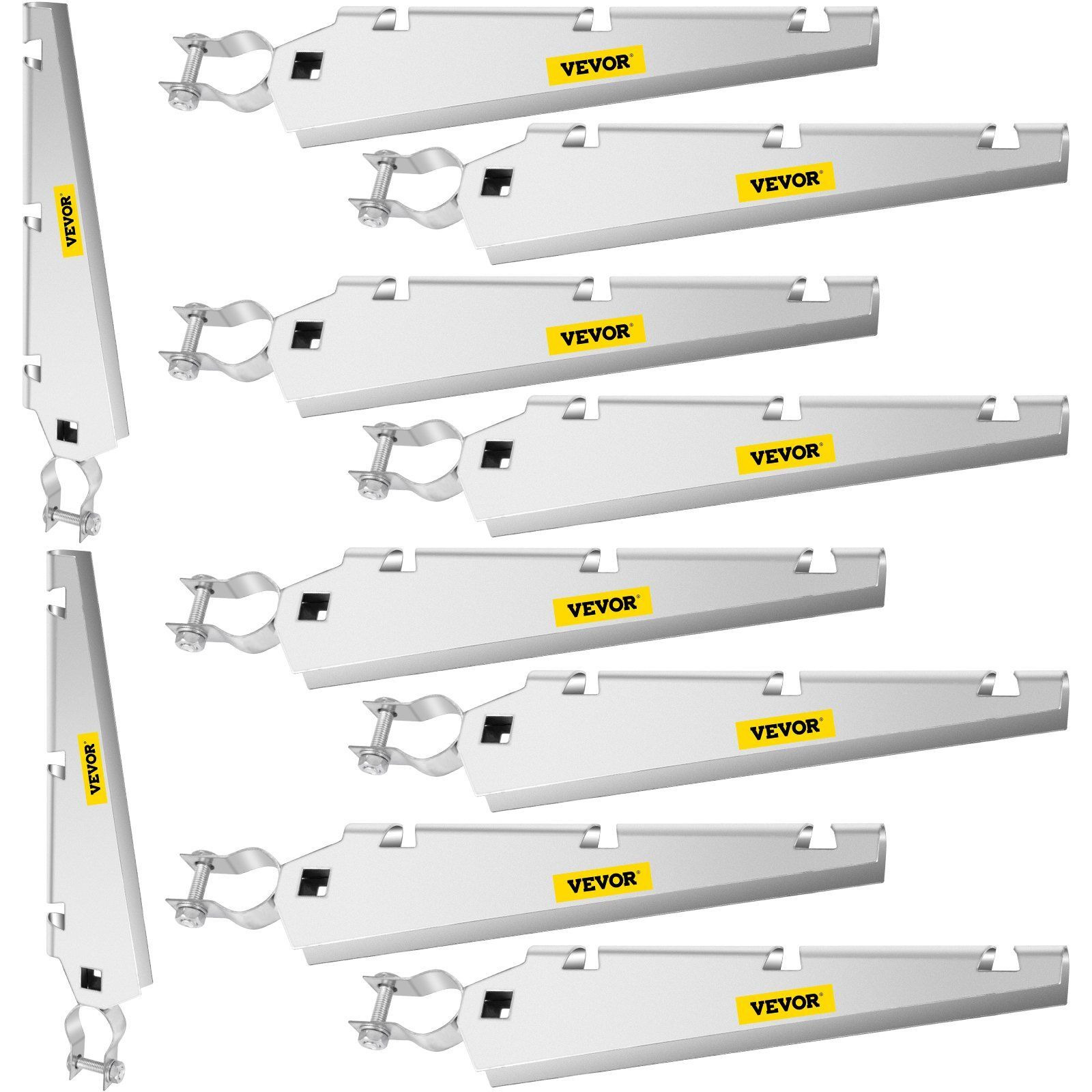 VEVOR Barbed Wire Arm Set of 10 Extend Arm Barbed Wire for 1-3/8" Top Rail Chain-Link Barbwire Arm Hot-Dip Galvanized Steel Cornered Barbwire Arm 45-Degree for Chain Link Fence Grapevine Trellises